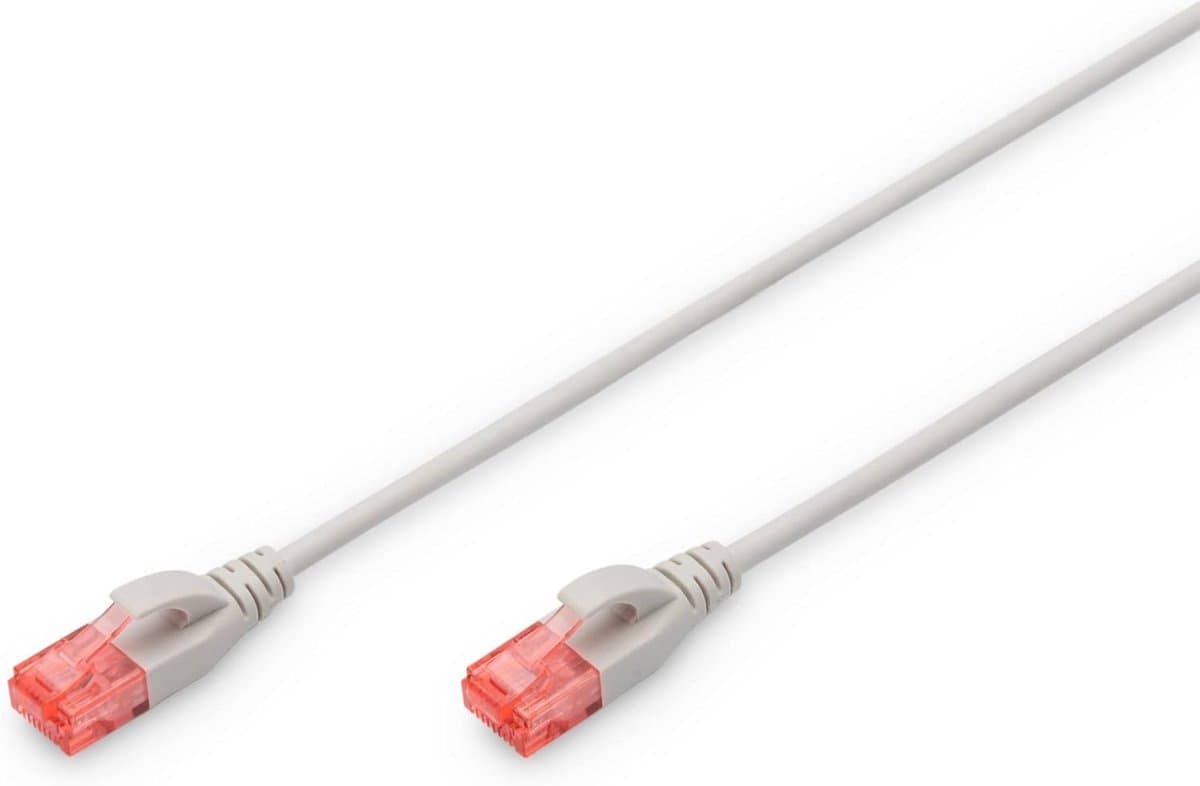 Cat 6 netwerkkabel 0,25 meter slank UTP RJ45 250 MHz gigabit ethernet