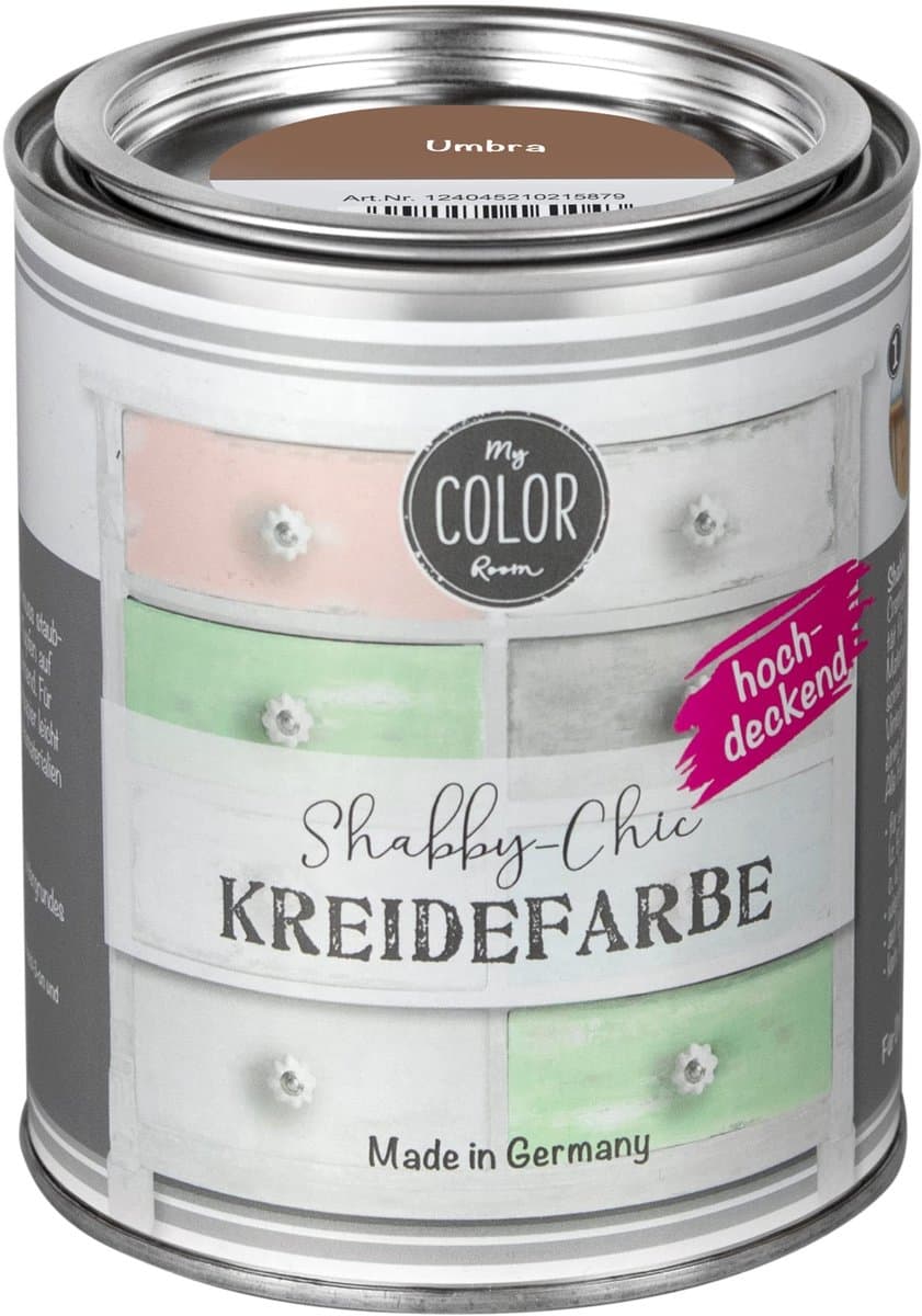 My COLOR Room Shabby Chic Krijtverf - Meubelverf Zonder Schuren - Waterbasis - Umbra Bruin - 750 ml