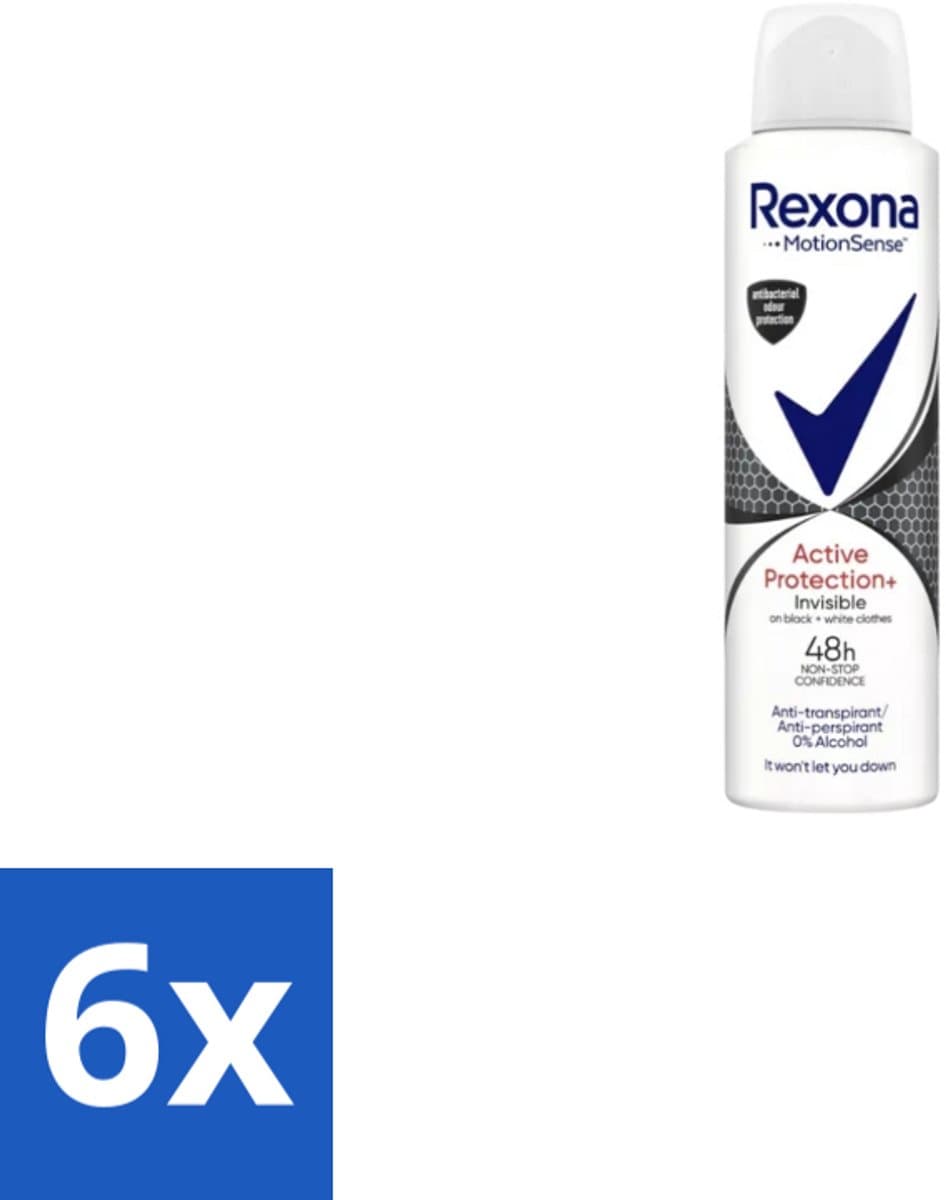 Rexona – Deodorant Spray – Active Protection Invisible – 150 ml - Voordeelverpakking - 6 stuks