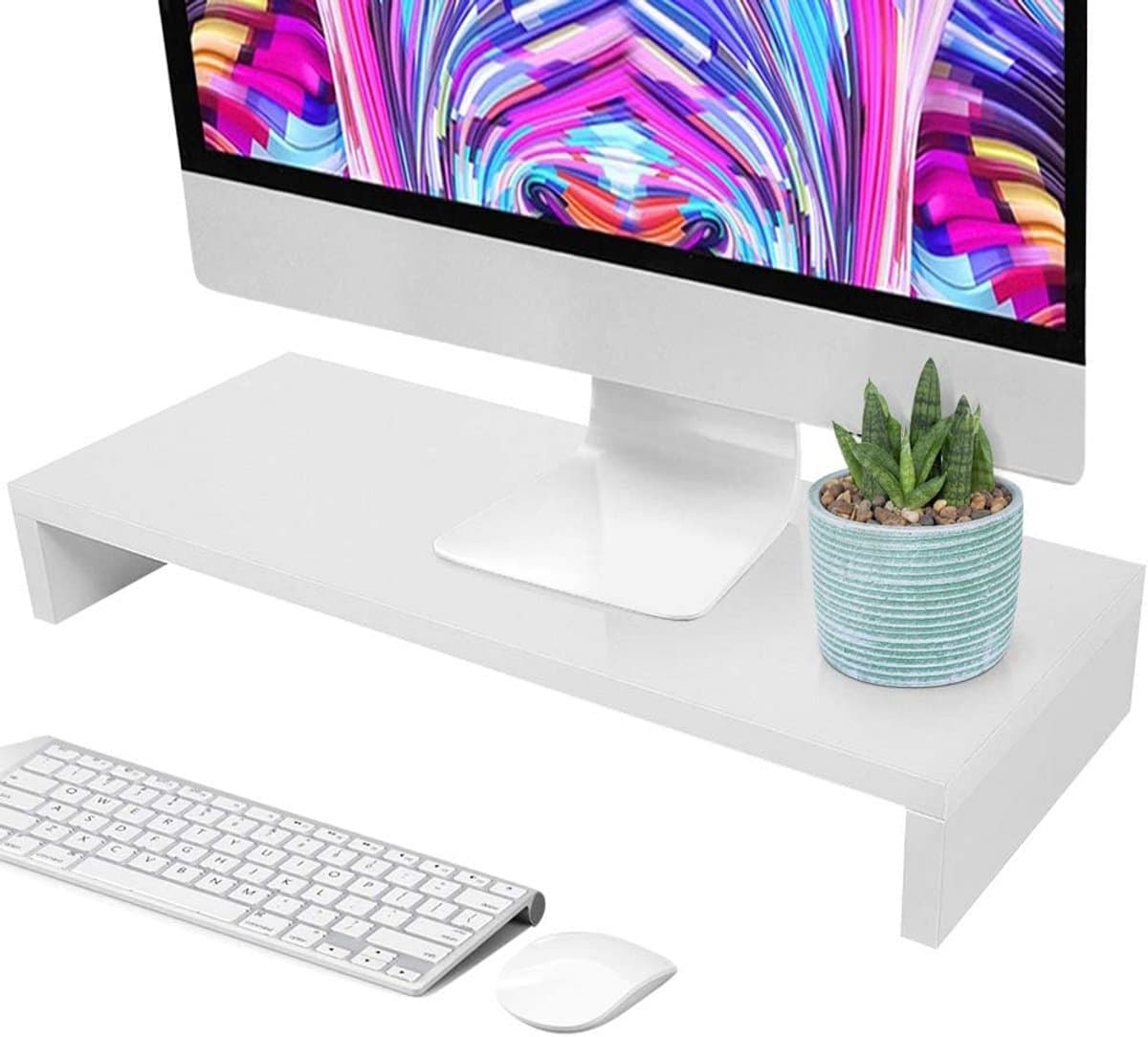 Houten Verhoging voor Monitor en Laptop - Bureau Organizer