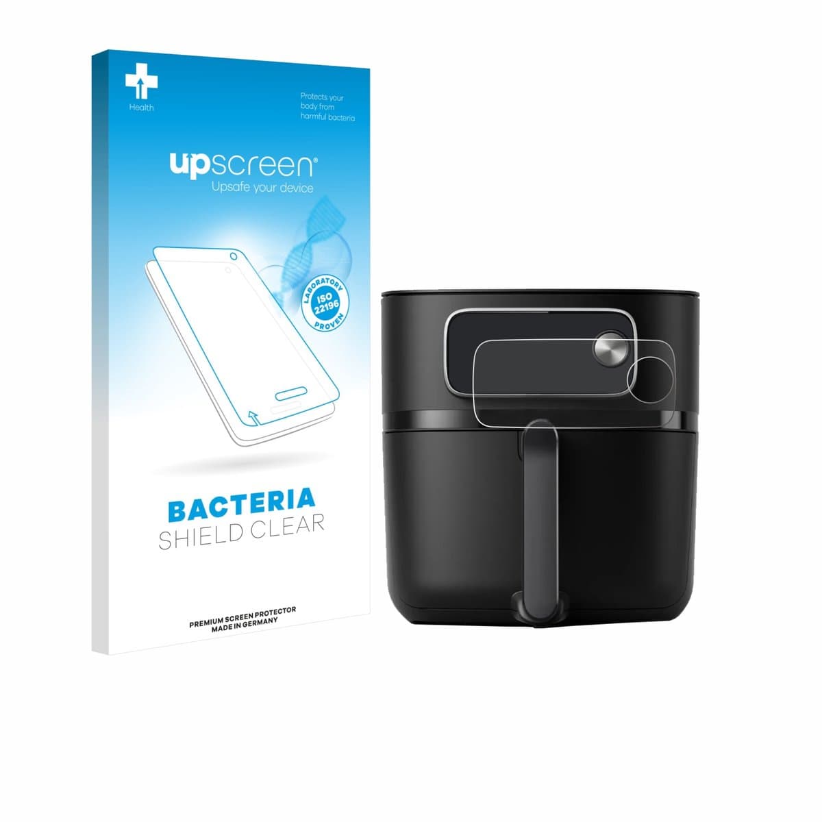 upscreen - Screenprotector voor Philips Airfryer HD9876/90 - Folie Beschermfolie transparant antibacterieel