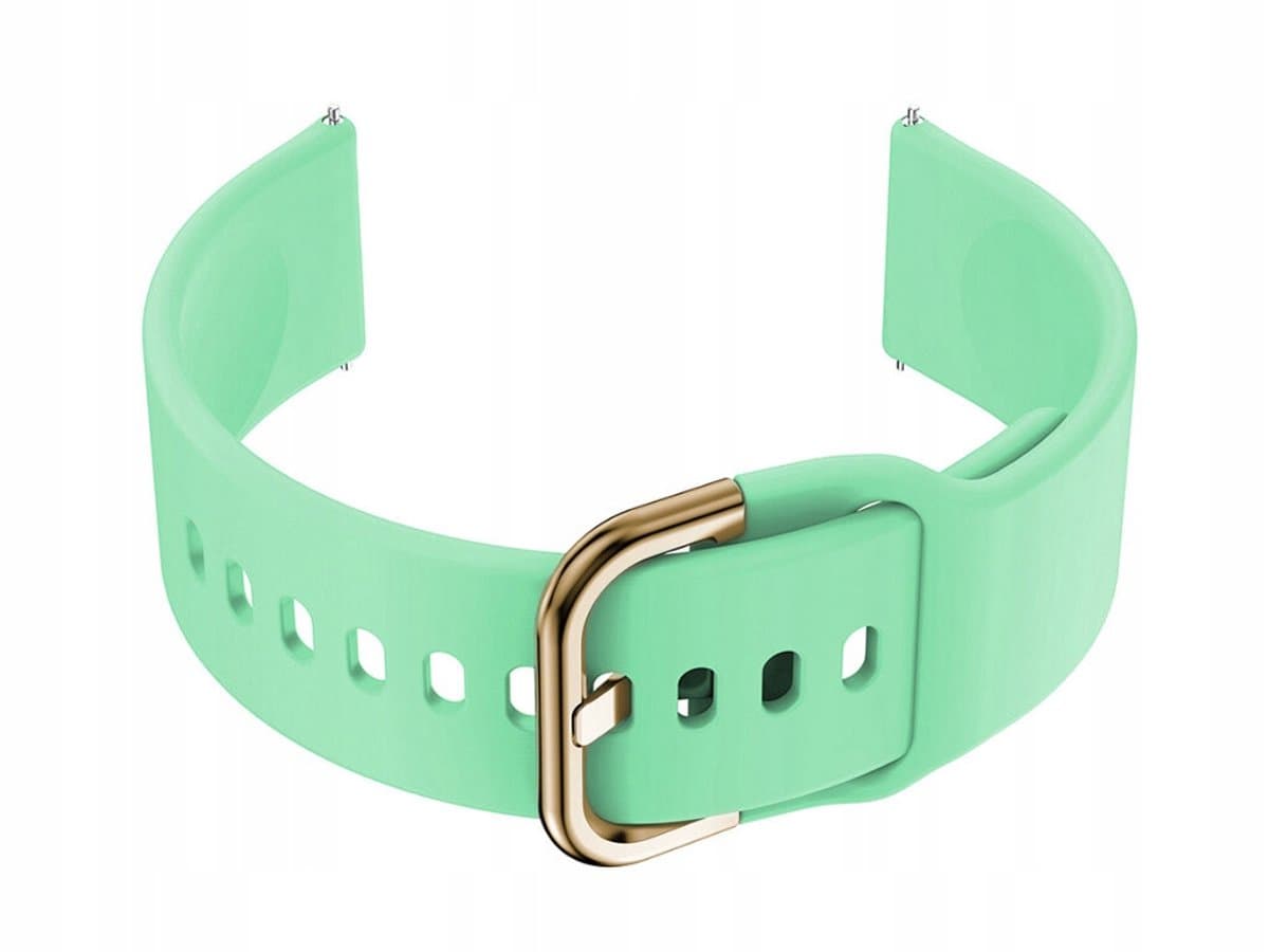Mintgroen/Gouden Rubberen Bandje voor Smartwatch U01 - 18mm