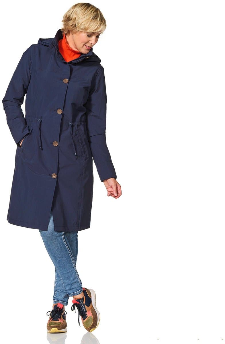 Happy Rainy Days Lange Regenjas Dames Porto Zwart