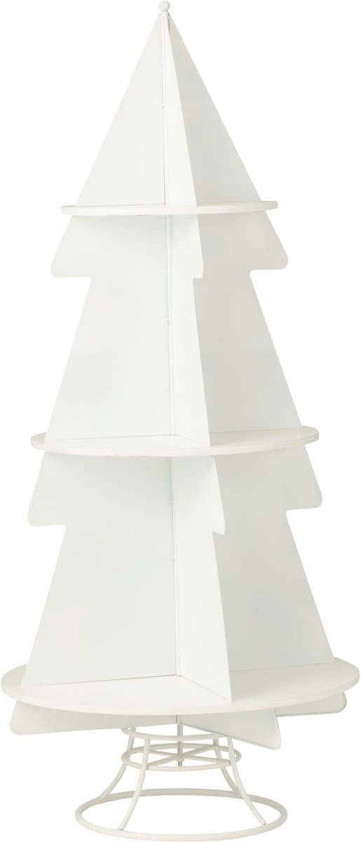 J-Line decoratie rek X'mas Tree - metaal - wit - medium