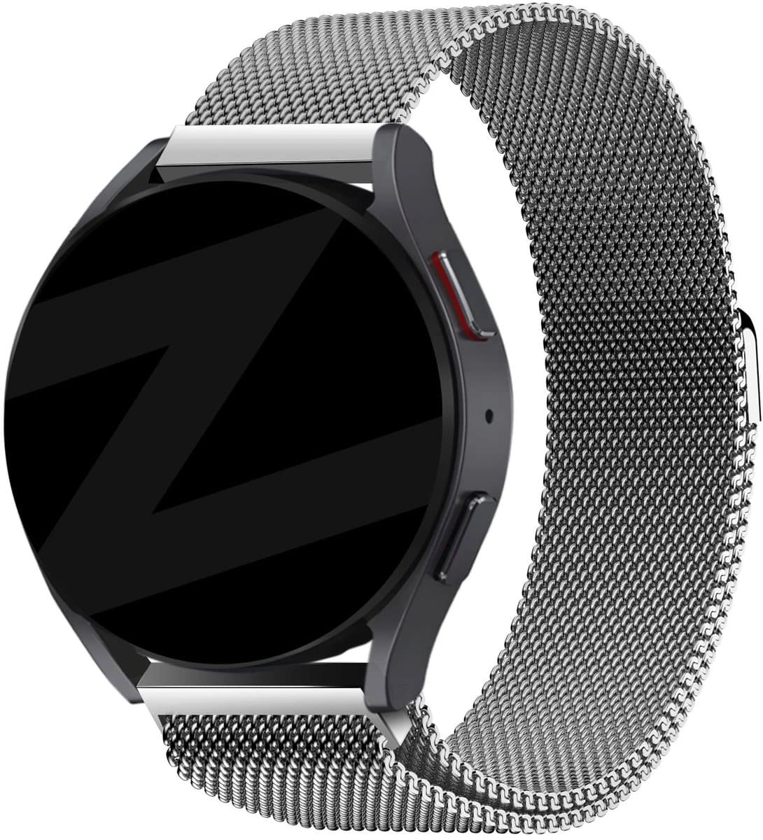 Bandz Hoogwaardige Milanese Loop band met magneetsluiting - geschikt voor Garmin Vivoactive 6 / 5 / 3 / Vivomove HR / Style / Luxe / Sport / Trend / Forerunner 645 / 245 / 165 / 55 / Approach S12 / S40 / S42 / S44 / S50 / Venu SQ / SQ2 (zilver)