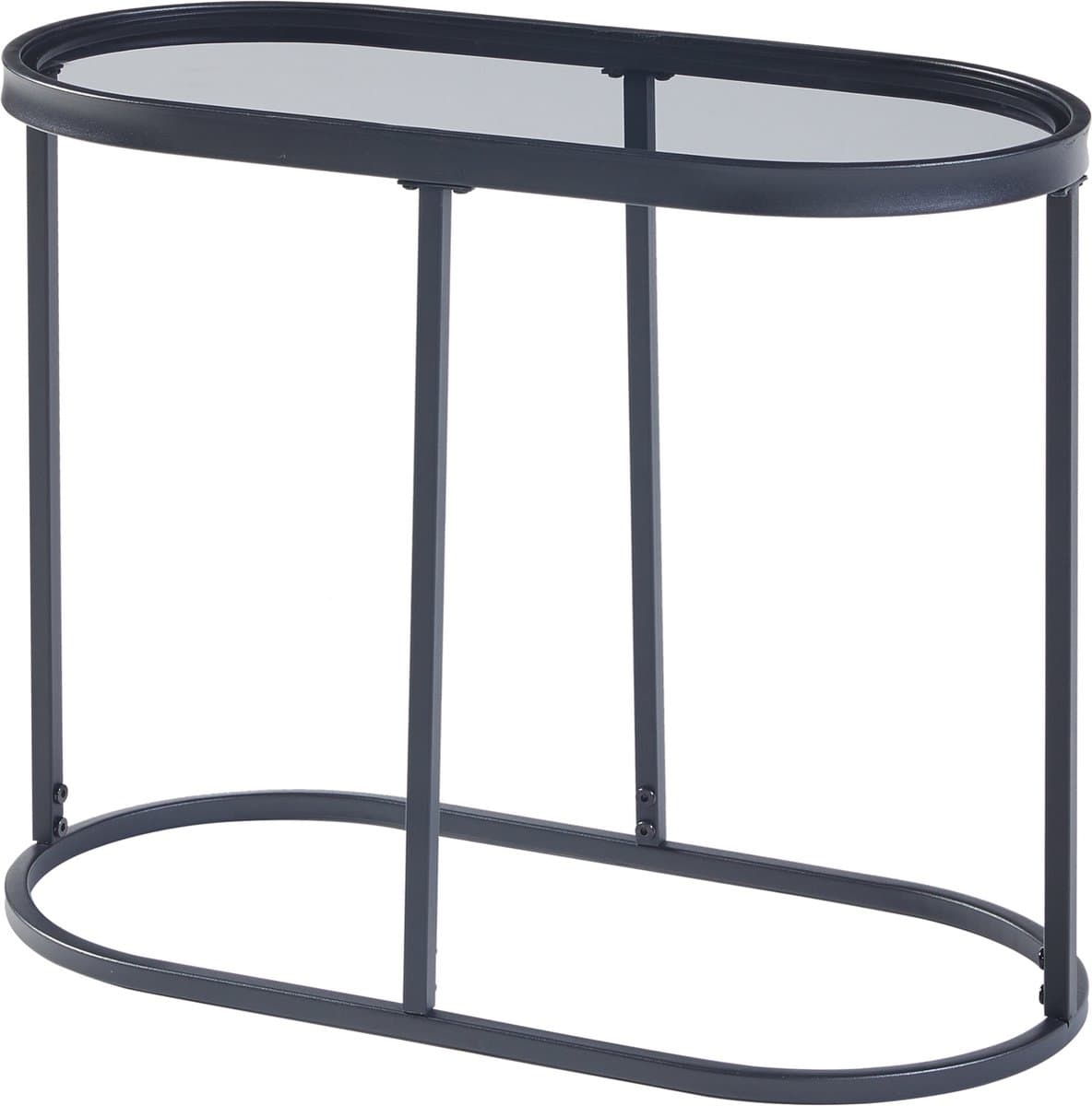 Bijzettafel Luleå 55x27,5x45 cm zwart