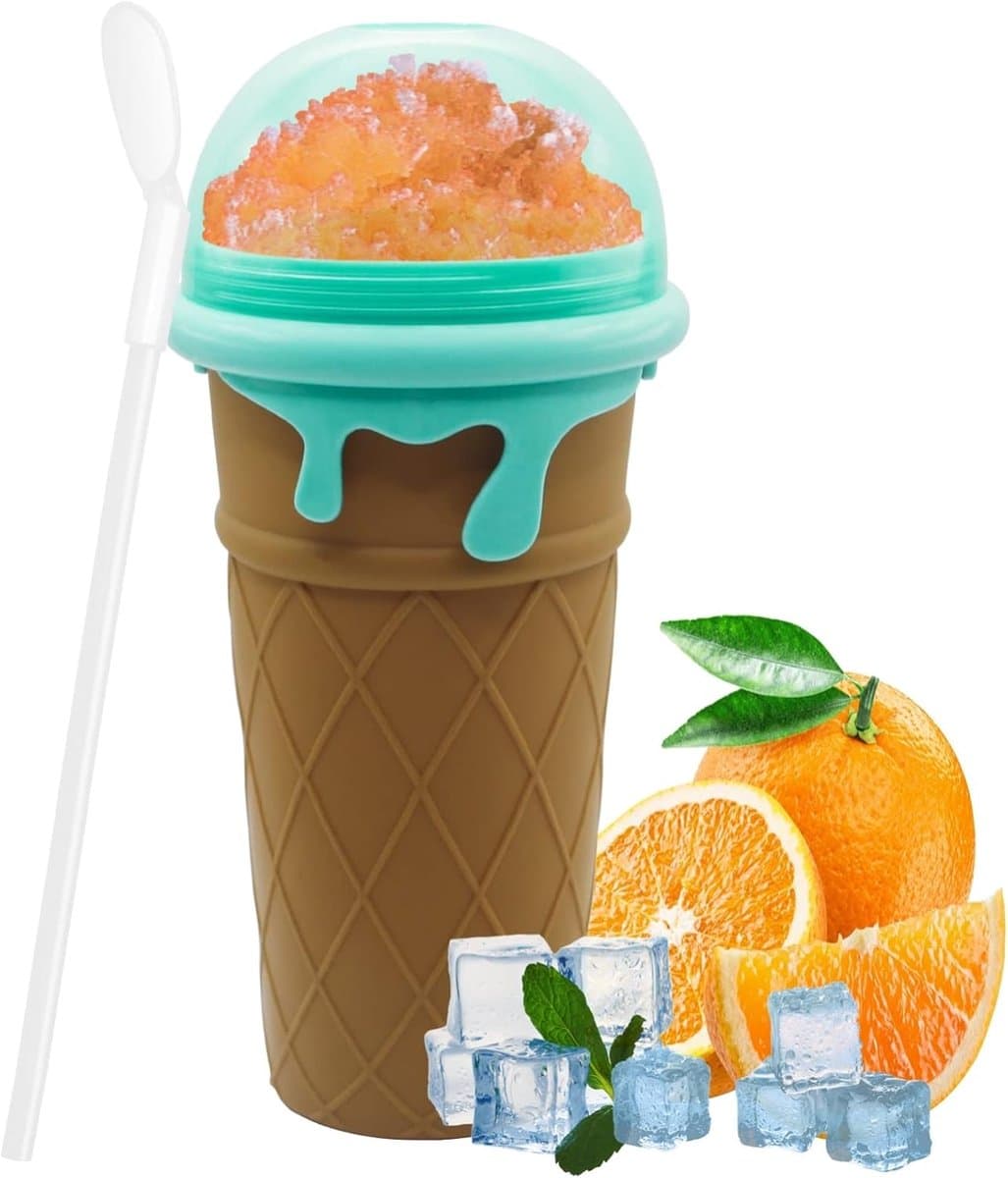 Slushy Maker - Slush Puppy Maker - IJscrusher - Slush Puppy Beker - Slushy Puppy Maker - Alternatief op Slush Puppy Machine - Slush Maker - Slushy Cup - Bruin - 500ML