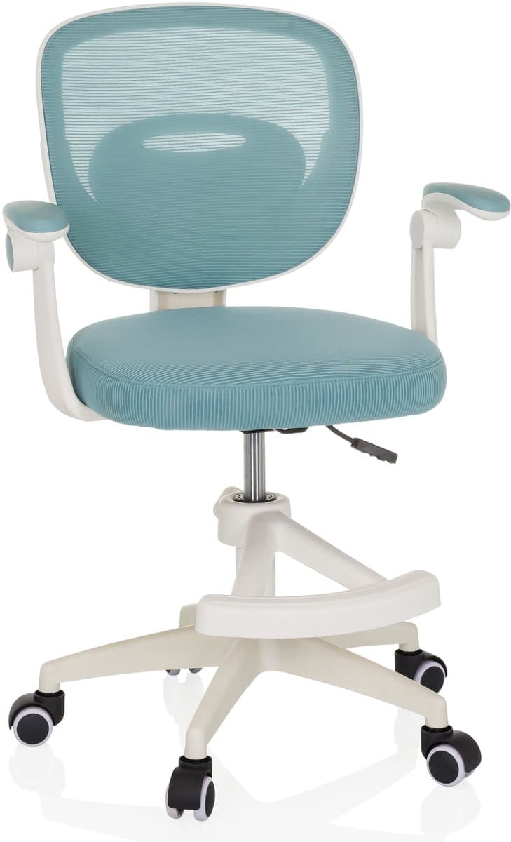 Kinderbureaustoel / kinderstoel KIDDY SMART stof aqua hjh OFFICE