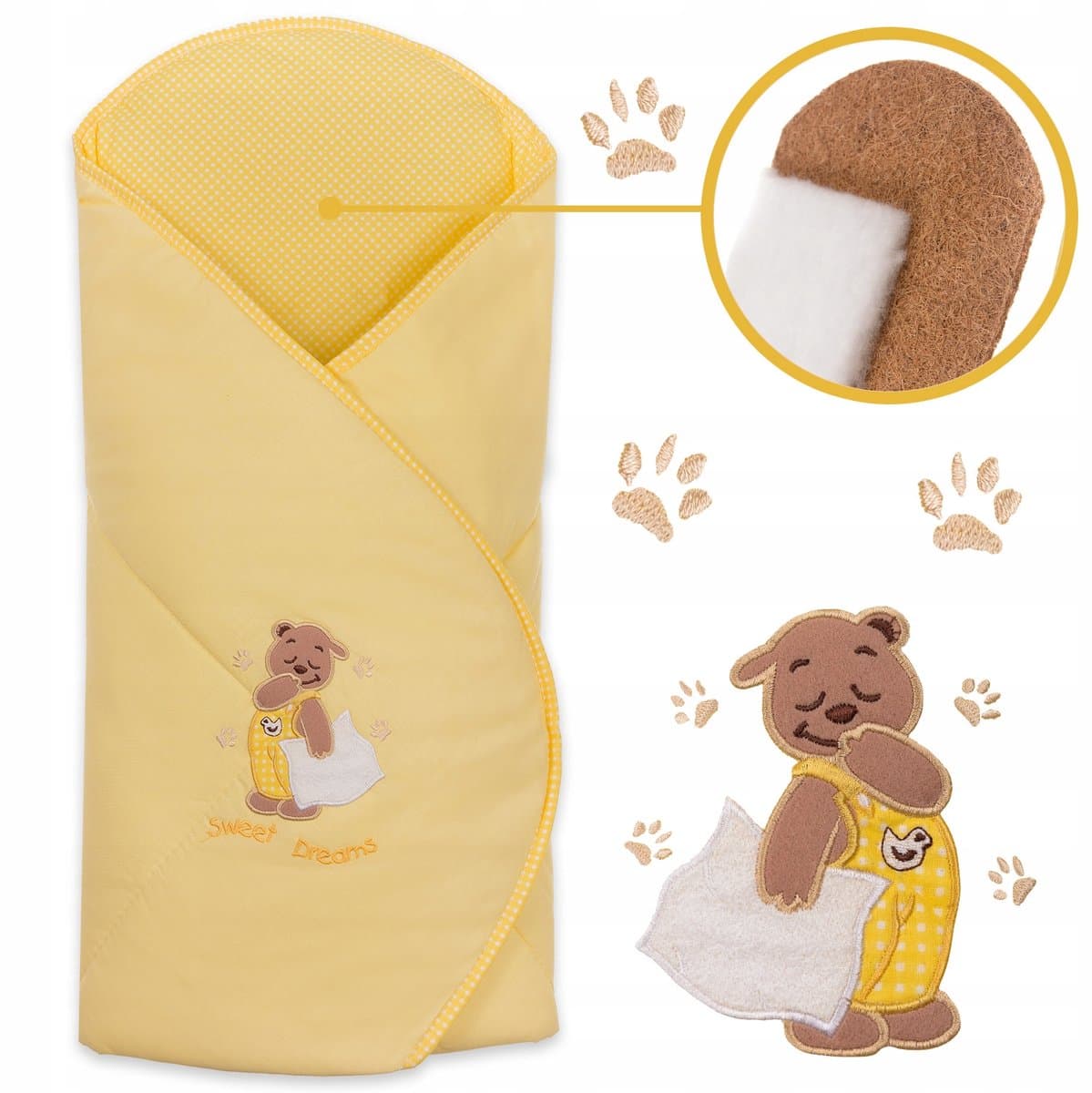 Baby Nestje met Kokosmatras - 80x80 cm - Katoen