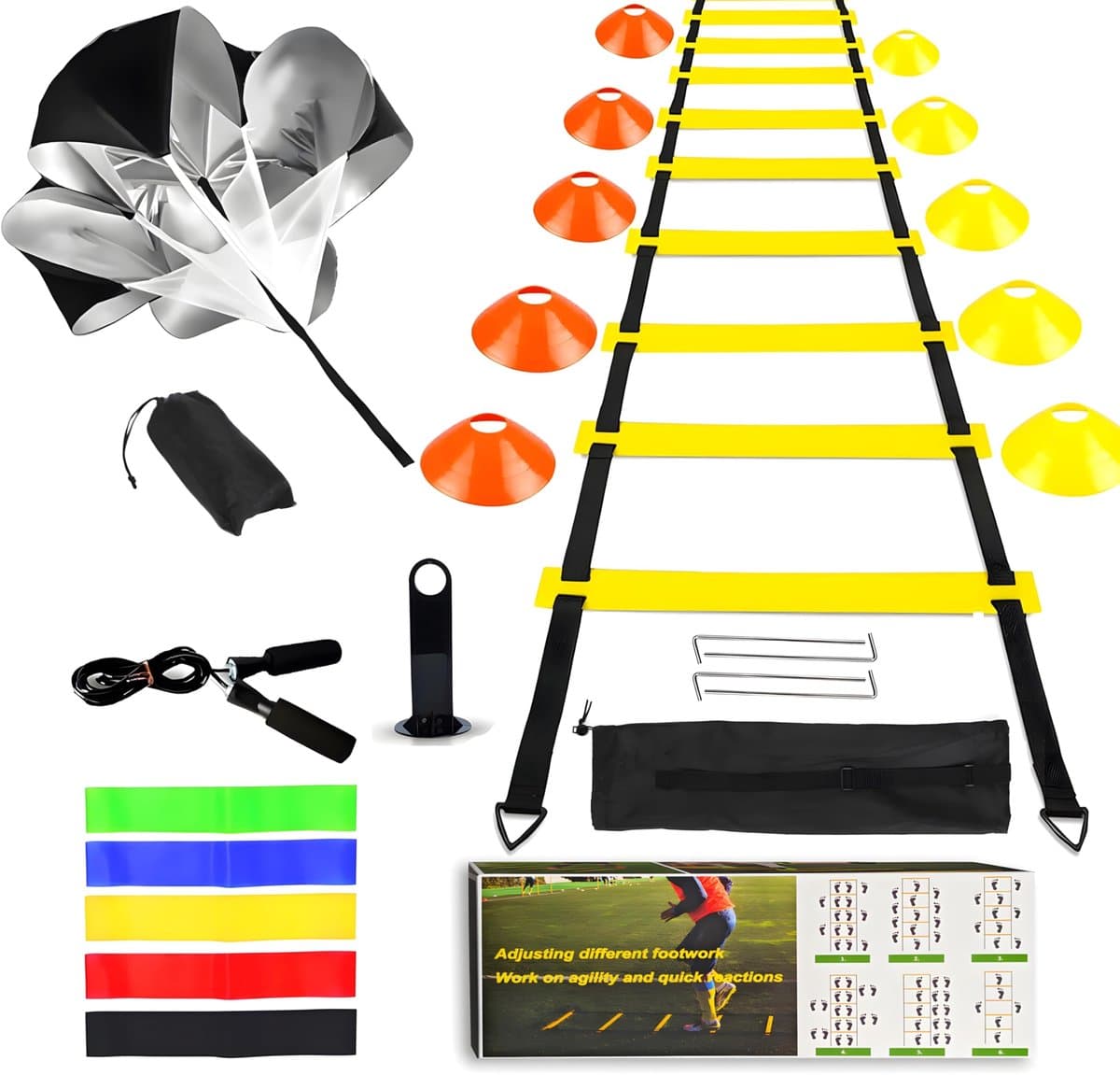 IMPERATORIS® Voetbal Trainingsmateriaal – Voetbal Trainingsset / Voetbal Trainer – Voetbal Spullen en Training Artikelen – Vergroot Jouw Voetbalskills