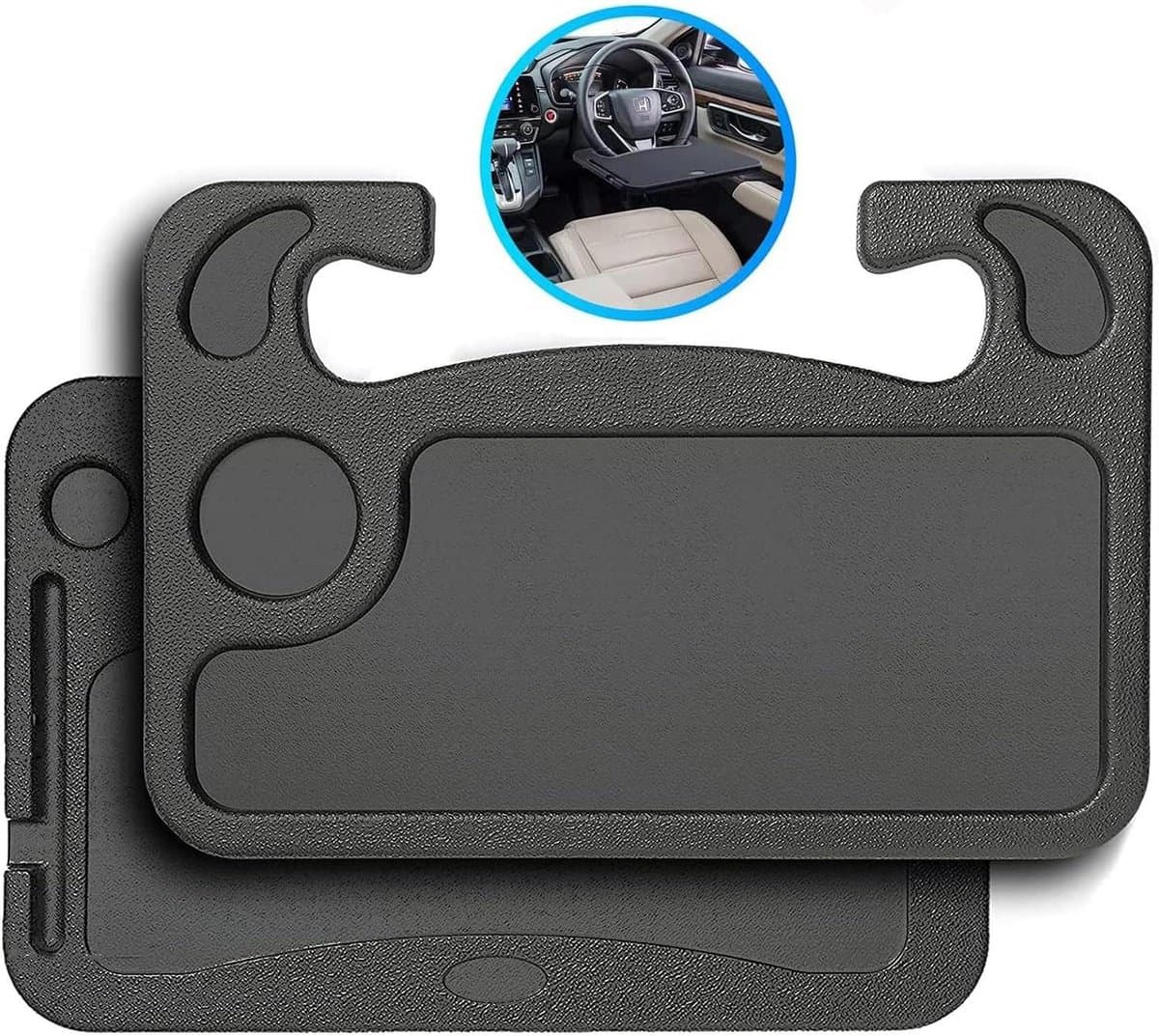 Stuurwiel Tray Draagbare Tafel voor Auto - Dubbelzijdig Bureau voor Dineren en Werken met Laptop Auto tafel