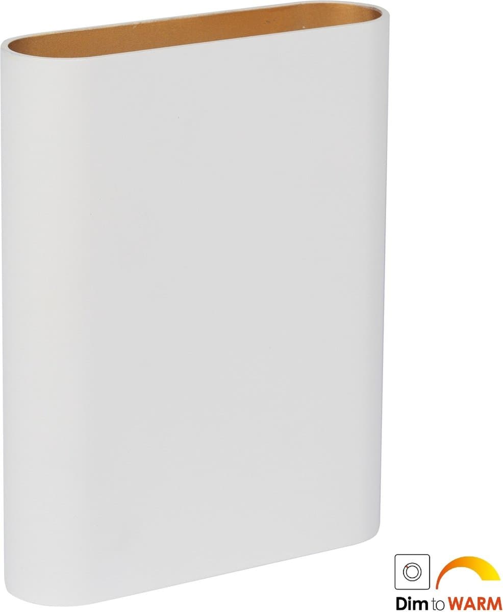 Wandlamp Ovalo 12Watt Led Wit Goud DTW