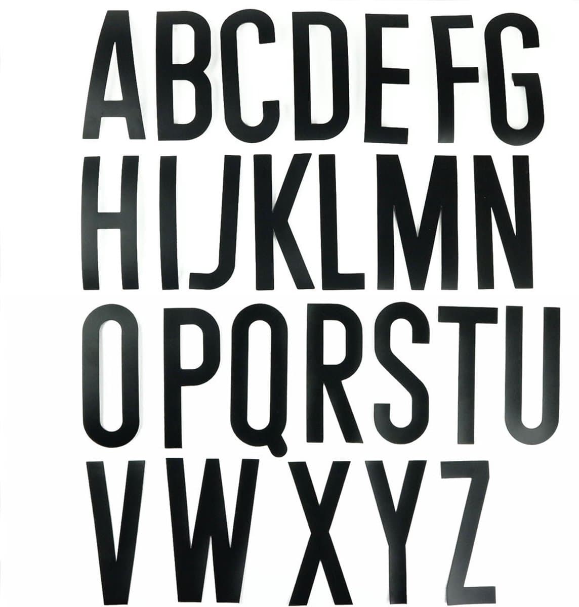 Set zelfklevende letters (alfabet) - Rood - x x 100 mm- - Monomeric vinyl film - 0,1 mm - Voor binnen & buiten