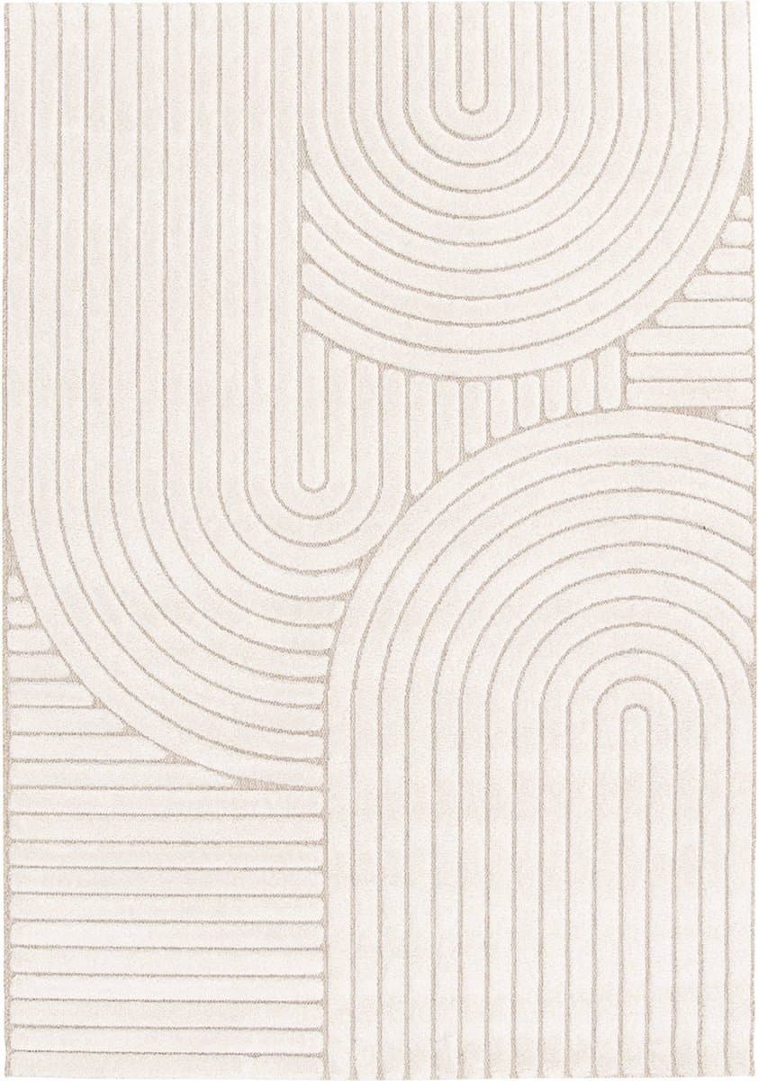 sweeek - Binnenkleed patroon met bogen in beige en crème - archie
