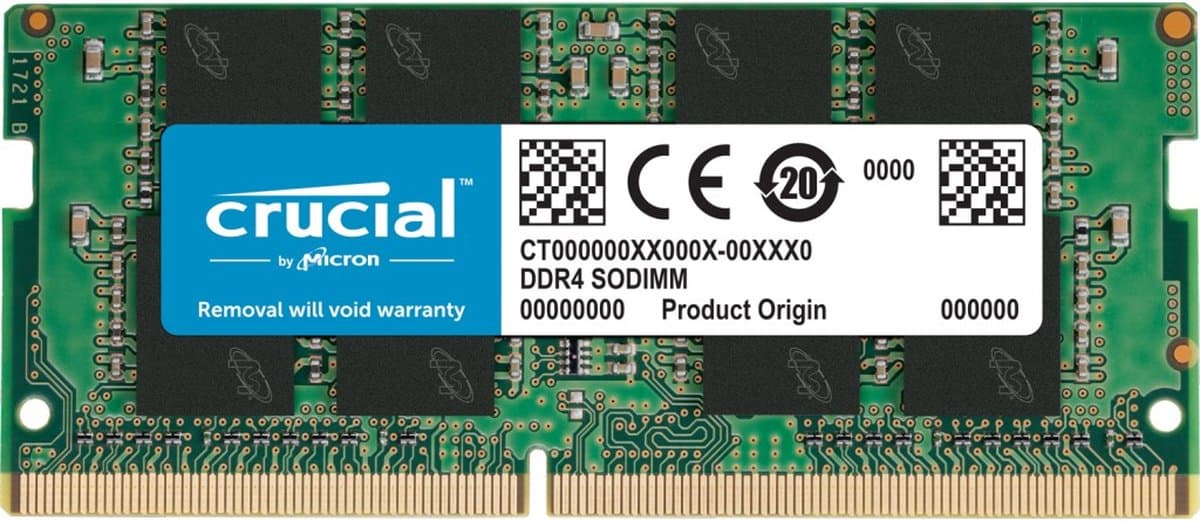 Crucial - Laptopgeheugen - CT16G4SFRA32A - 16GB - DDR4 - SODIMM - 3200MHz - 1 x 16 GB