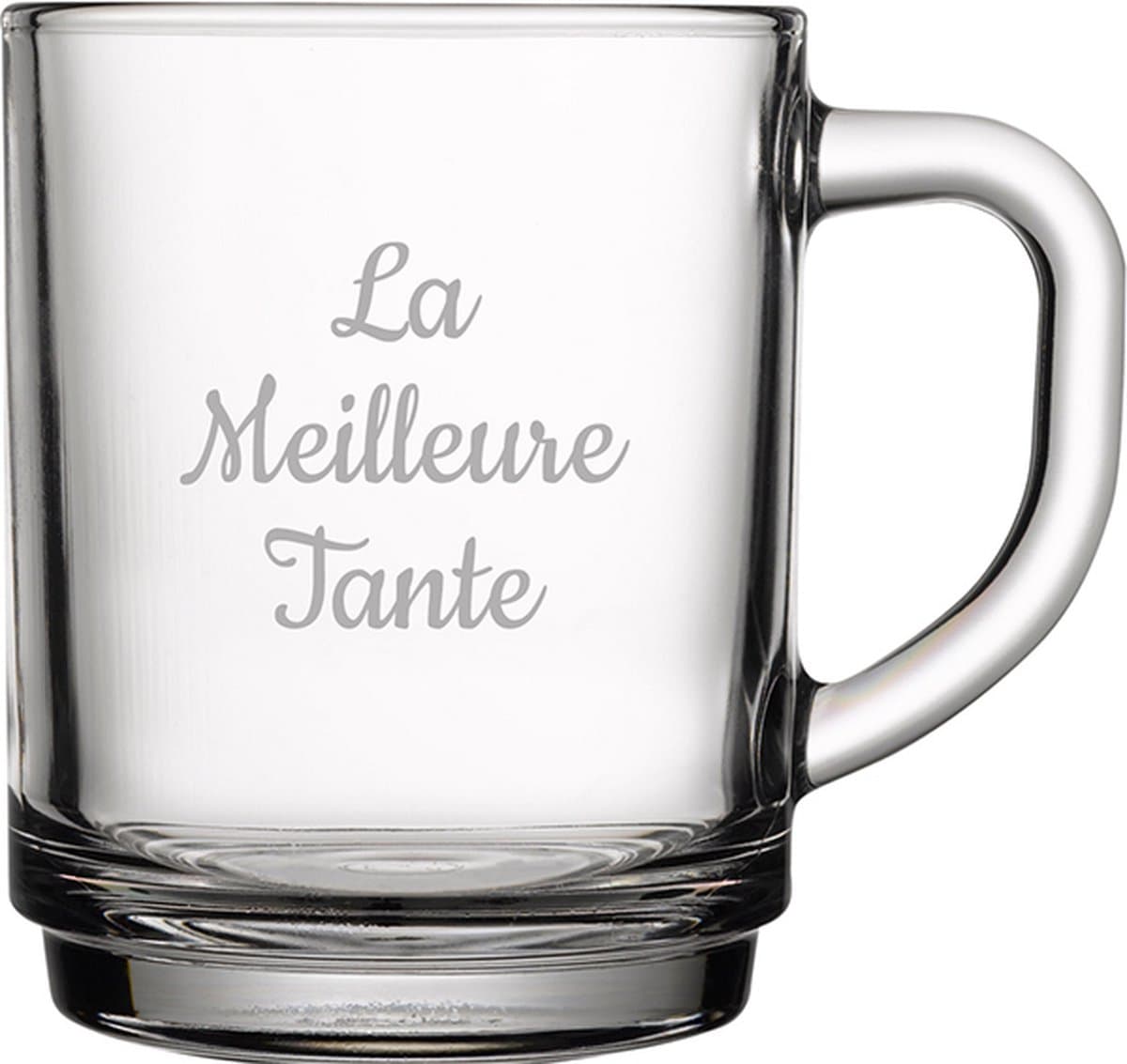 Theeglas gegraveerd - 25,5cl - La Meilleure Tante