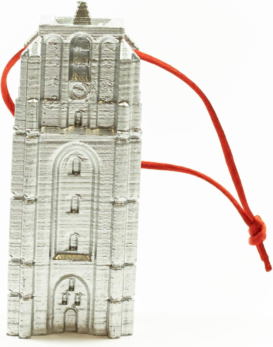 Kersthanger Oldehove Leeuwarden 3D geprint - Zilver