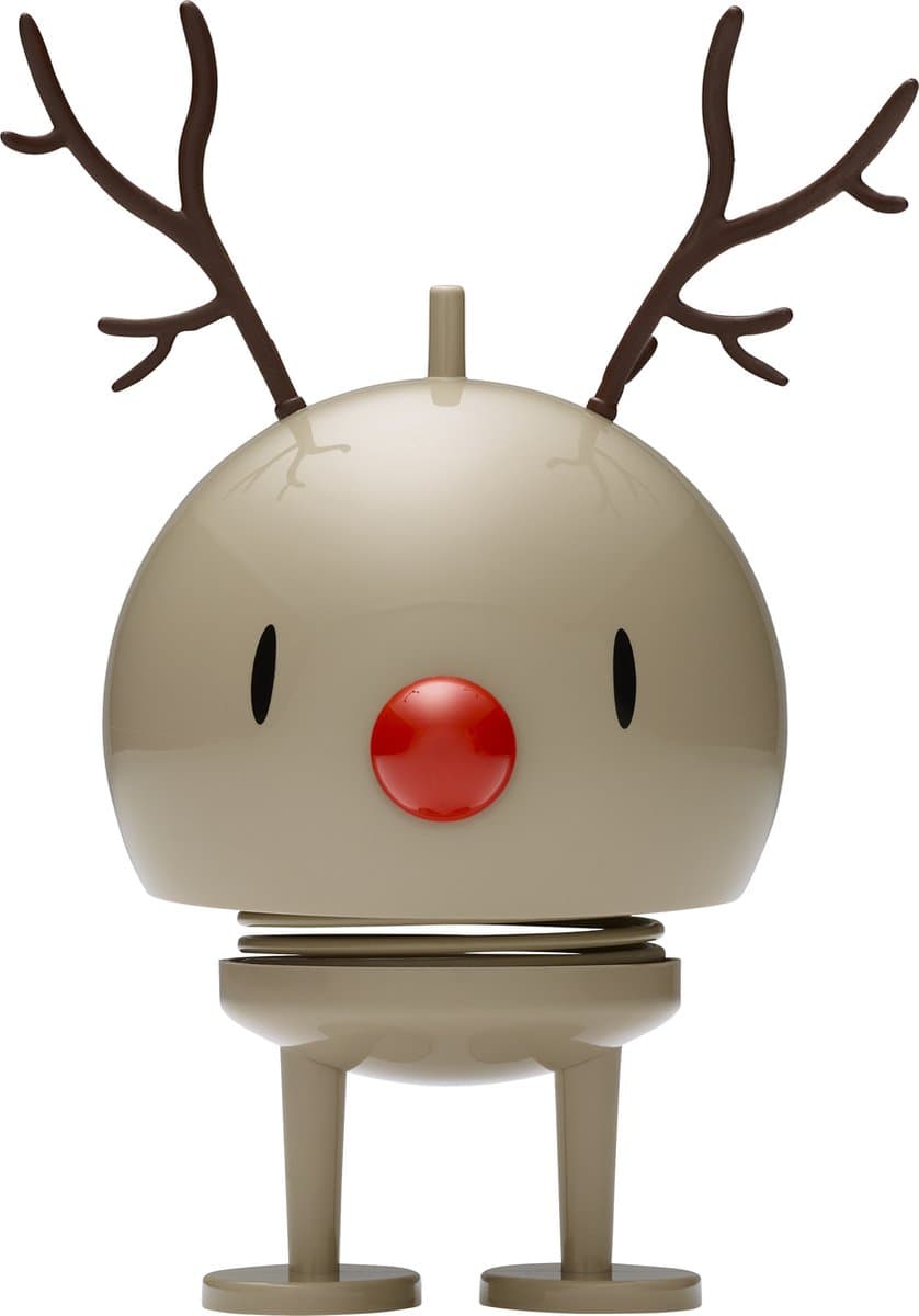 Hoptimist Rendier Bumble Beeld - M - Latte - Kerstdecoratie en Kerstversiering voor Woonkamer of Kantoor - Leuke Kerst Cadeau Idee voor Familie, Vrienden of als Kleine Verrassing