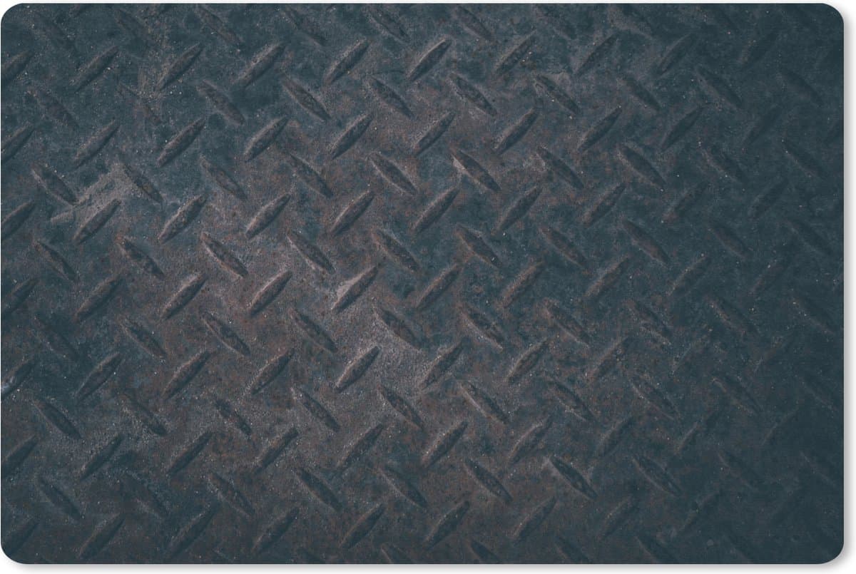 Muismat XXL 120x80 cm - Bureau onderlegger - Bureau mat IJzer - Diamantplaat - Roest print - Bureaumat - Gaming mousepad xl - Bureaulegger groot - Computer deskmat