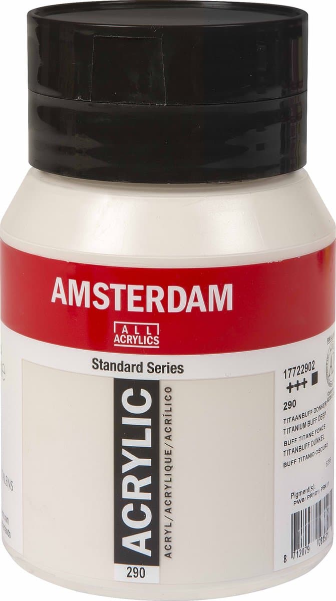 Amsterdam Standard Acrylverf 500ml 290 Titaanbuff Donker
