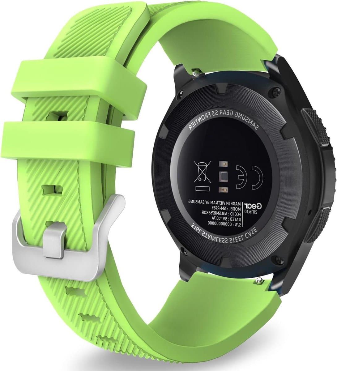 Silicone Watch Band Compatible with Galaxy Watch 3 45mm/Galaxy Watch 46mm/Gear S3 Frontier/Classic/Huawei Watch GT2 Pro/GT2e/GT 46mm/GT2 46mm 22mm - GREEN