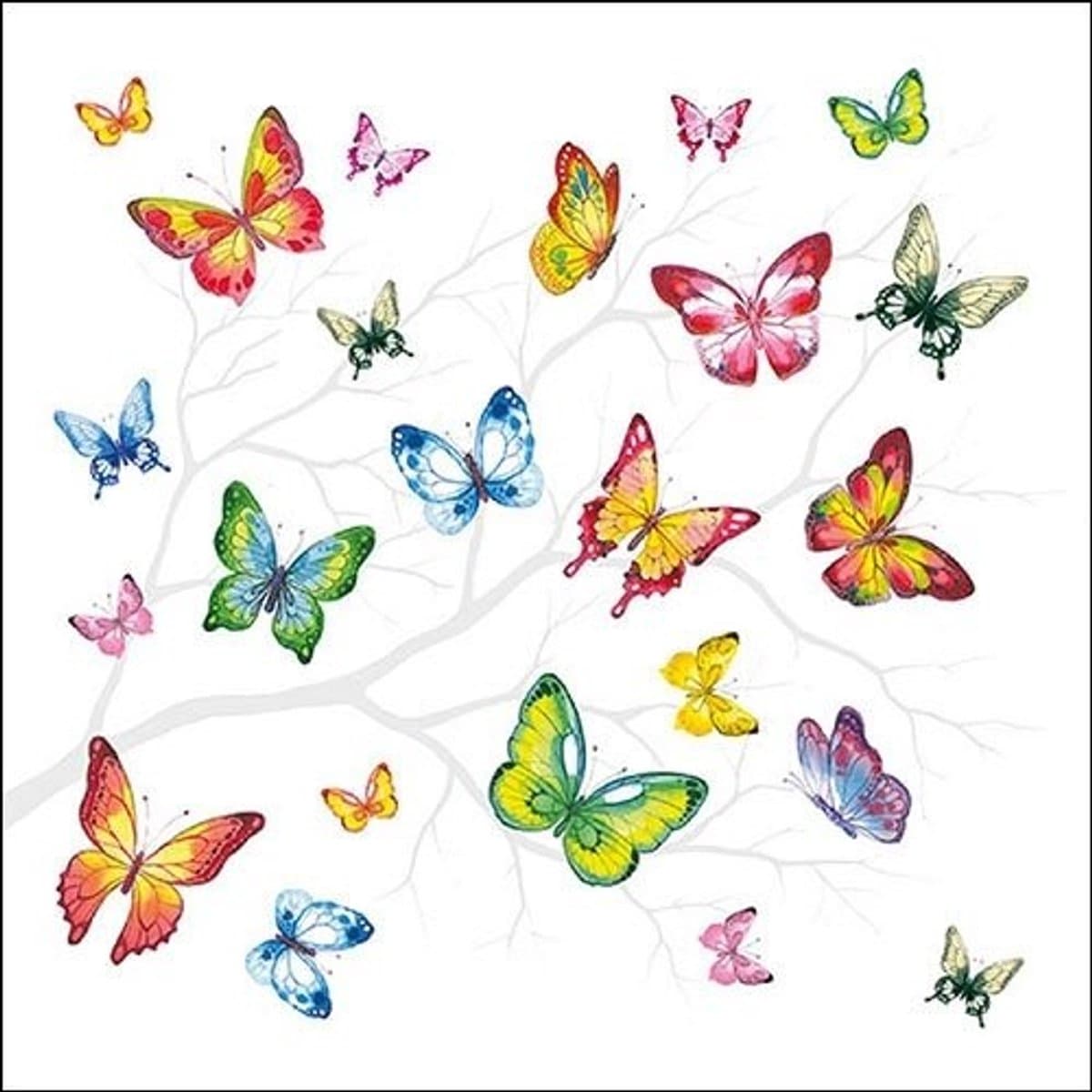 Ambiente - Lunch servetten - Colourful Butterflies