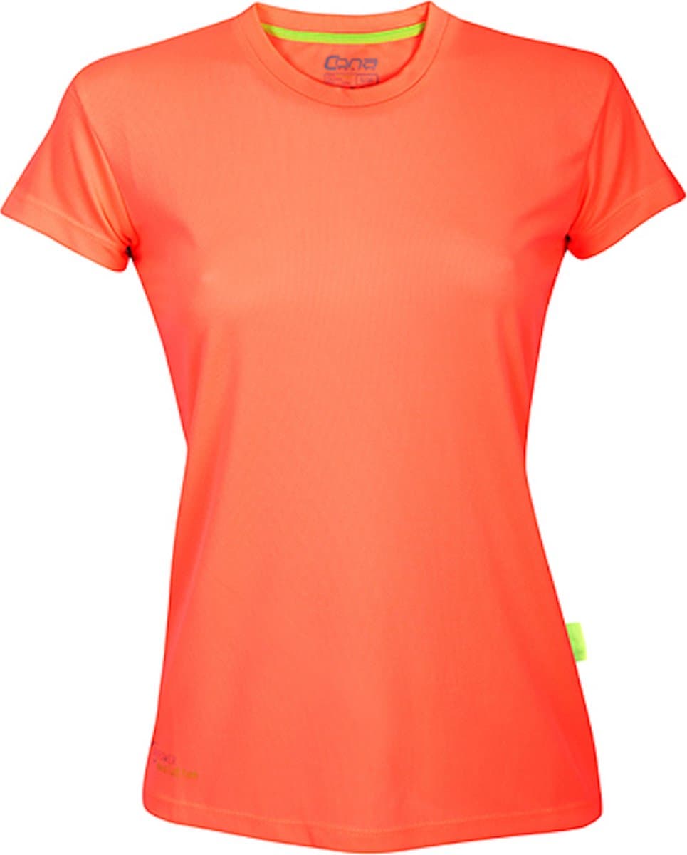Damessportshirt 'Evolution Tech Tee' met korte mouwen Neon Peach - S