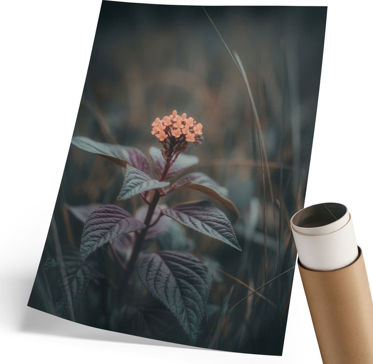 Wallfluent Polycanvas Poster - Berglandschap, Fotografie - 420 x 594 mm - Blauw Motief - Rechthoek - Muurdecoratie - Woonkamer, Slaapkamer, Kantoor - Klassiek