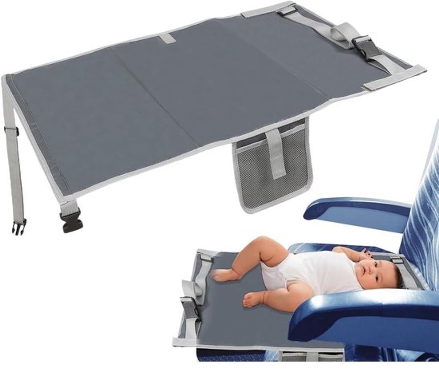 Toddler Travel Bed - Foldable Airplane Baby Hammock, Lightweight Adjustable Travel Hammock Chair Extender, Comfortable Flight Supplies for Resting, Sleeping and Playing