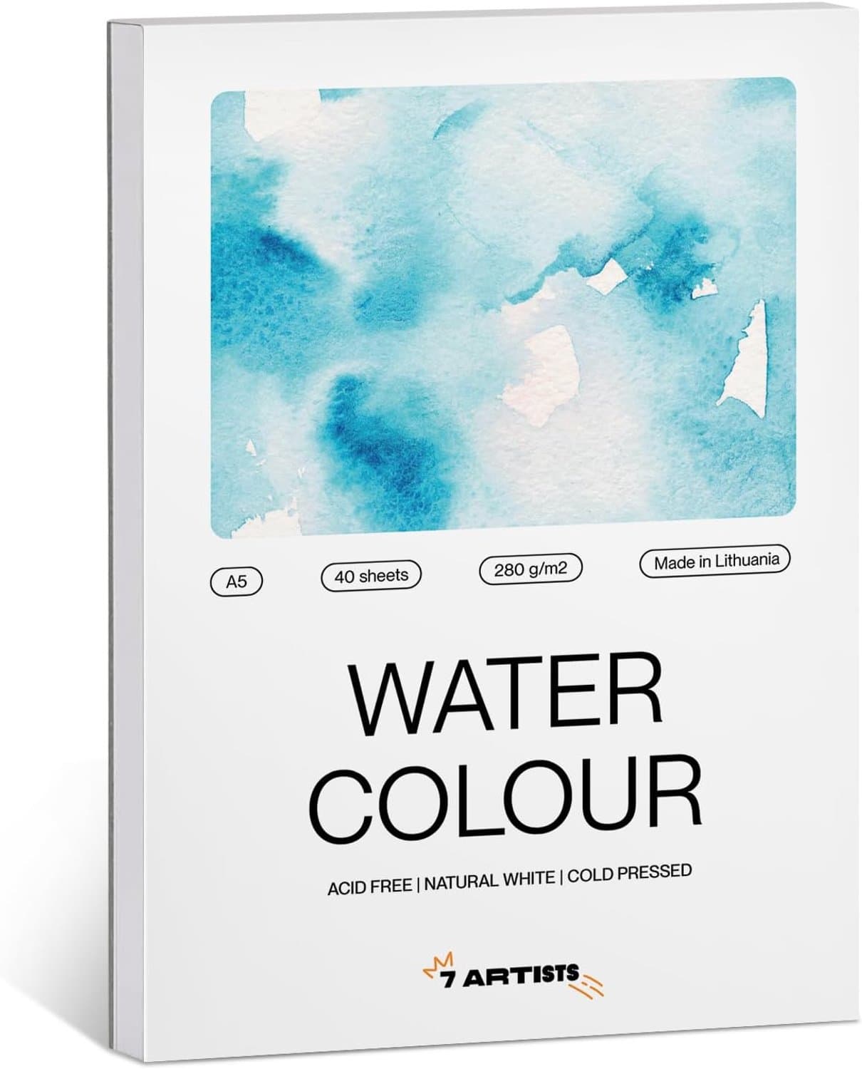 Watercolor Paper 7 Artists A5 280gsm Watercolor Notebook 40 Pages - Watercolor Sheet - Watercolor Notebook - ShopVlot