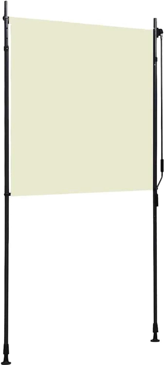 vidaXL - Rolgordijn - voor - buiten - 120x270 - cm - crème