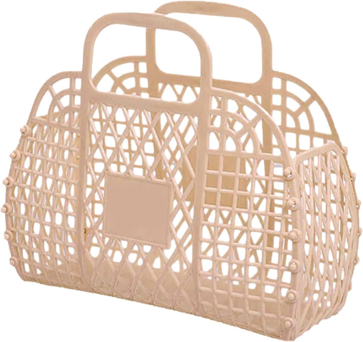 Jelly Bag Handtas - Draagtas Mand - Zomerse Uitjes - Lichtgewicht Materiaal - 24 x 22 cm - Transparant
