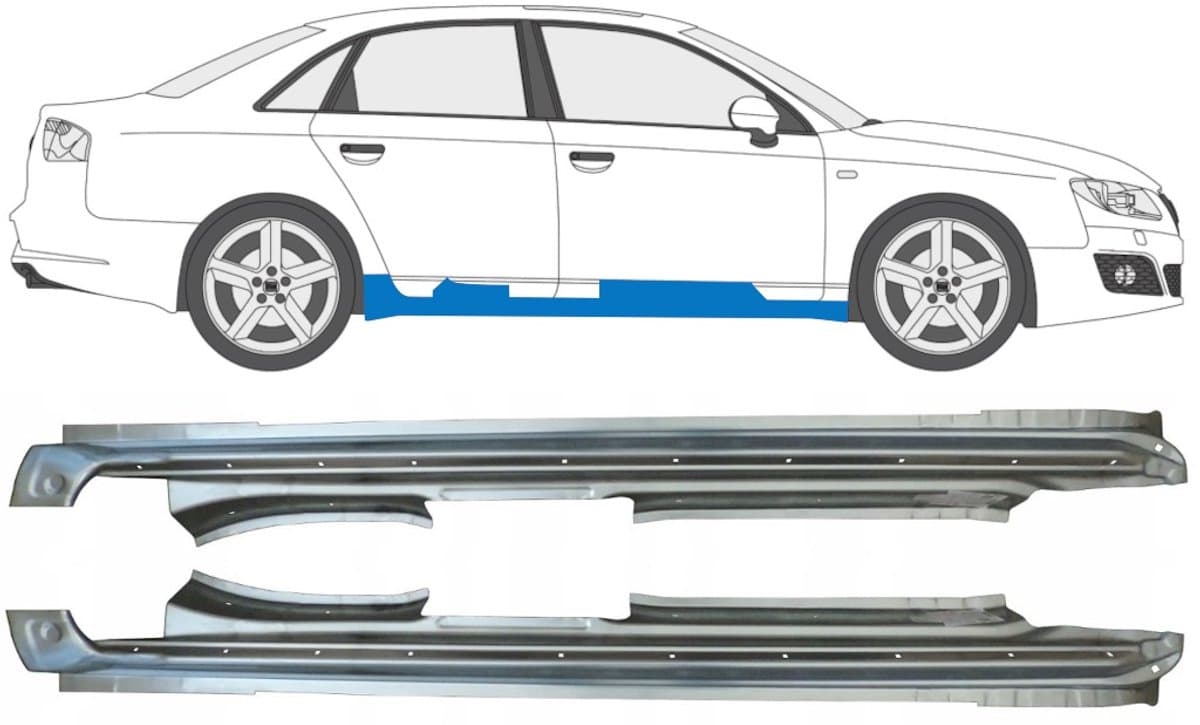 Reparatie dorpel voor Seat Exeo 2008-2013 / Links + Rechts / Set