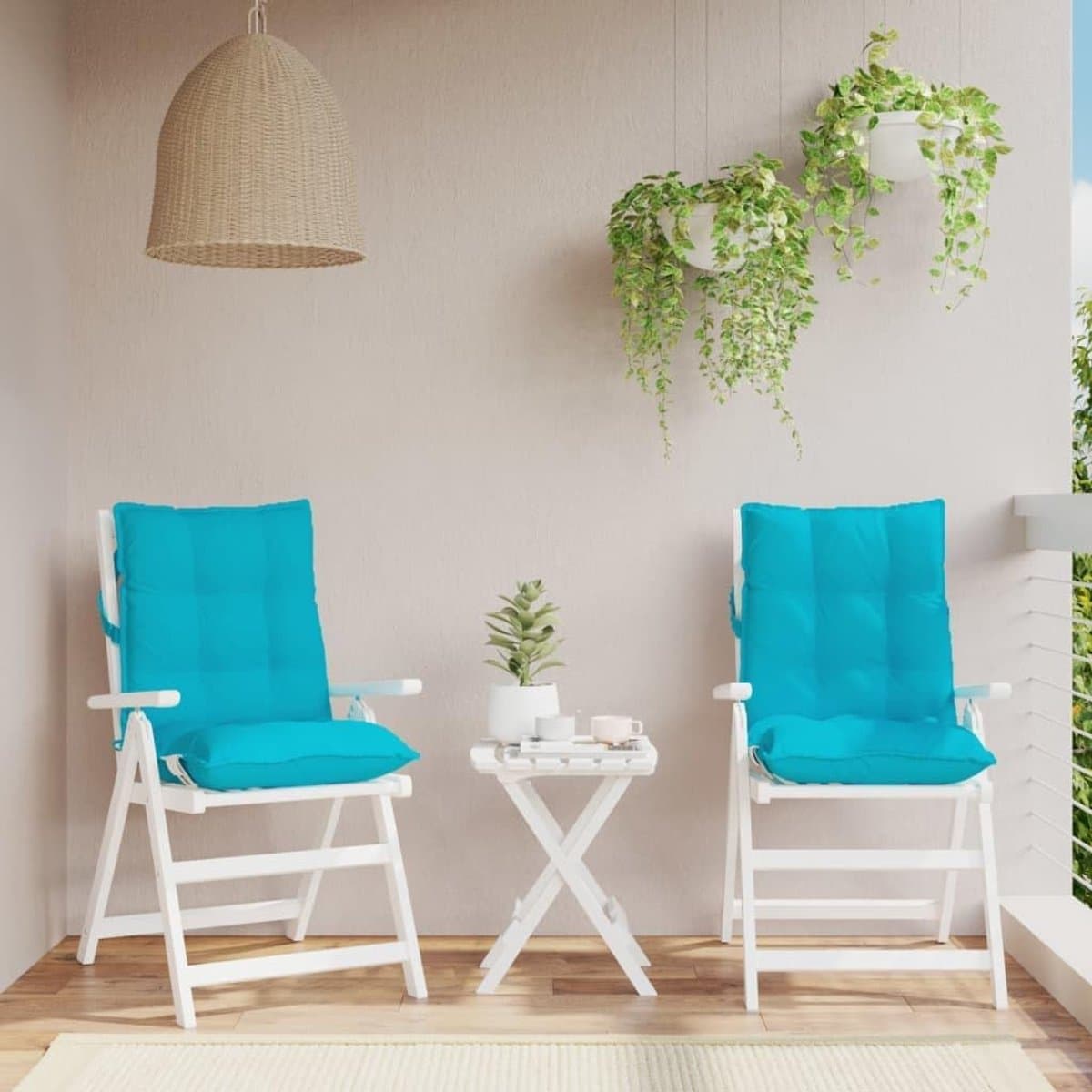 Tuinkussens Lage Rugleuning - Stoelkussens Outdoor - Comfortabel Zitten - Waterafstotend Oxford-weefsel - 100 x 50 cm - Turquoise