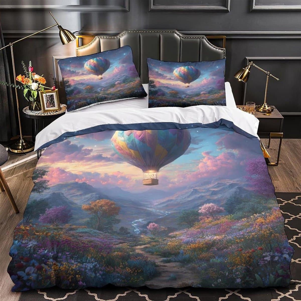 Dekbedovertrek set - Beddengoed - Slaapkamer decoratie - 3D print design - Super King 260x220 - Stijl 11