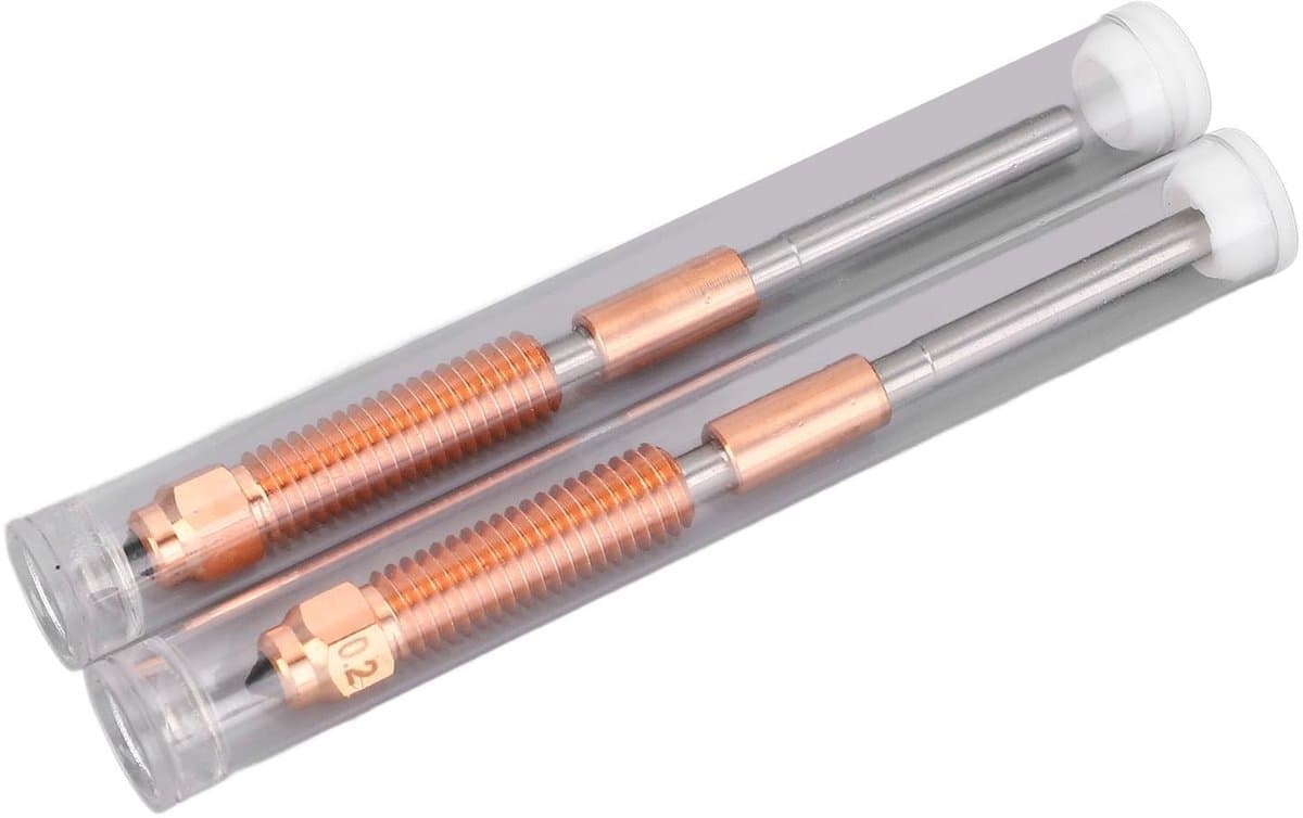 Dailygoods- Sproeierset - Snelwissel-mondstukset - Gehard Staal - Diameter Draaduitlaat 0,2 mm - Inclusief Opbergdoos - Compatibel met Diverse Filamenten - 3D-printer Mondstuk