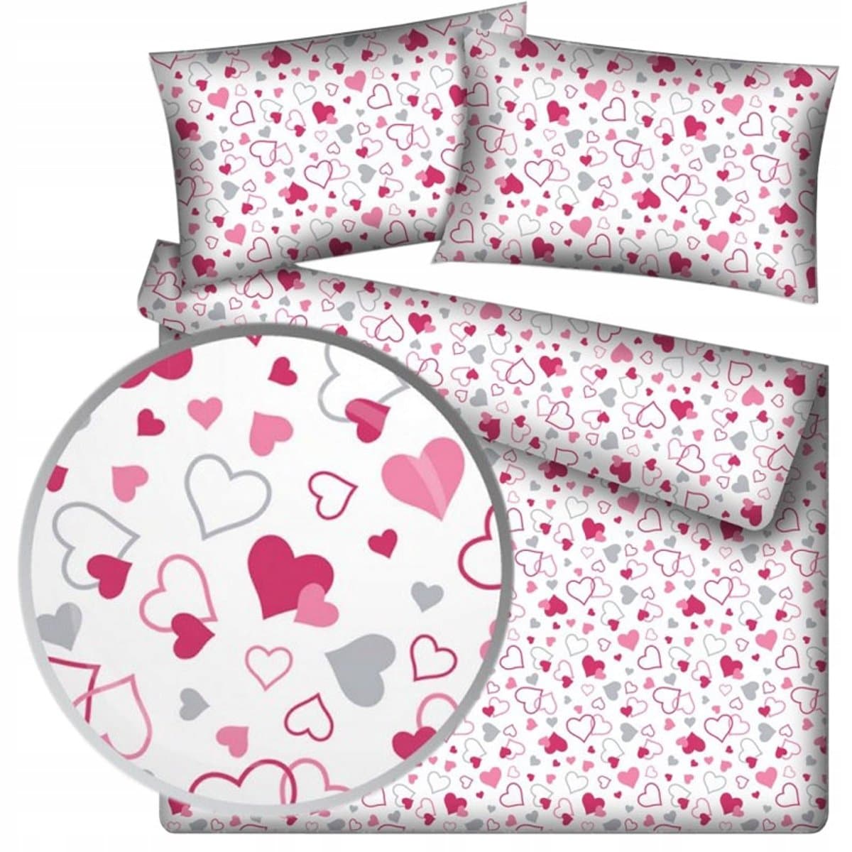 Romantisch Katoenen Beddengoed "Love Harten" 160x200 cm