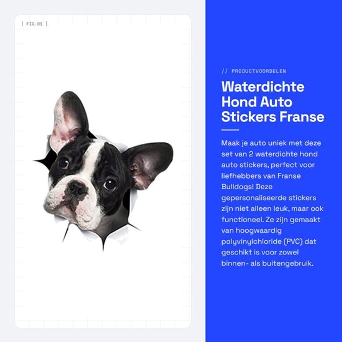 Autostickers Waterdicht - Hond Stickers - Grappige Dieren Stickers - PVC Stickers - Raamstickers - Auto Decoratie
