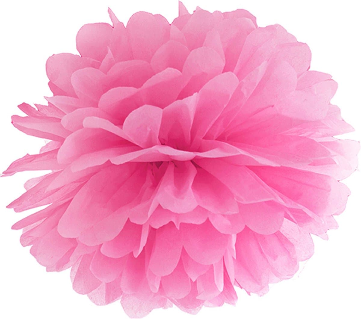 PARTYDECO - Fuchsia papieren hangende pompon 25 cm