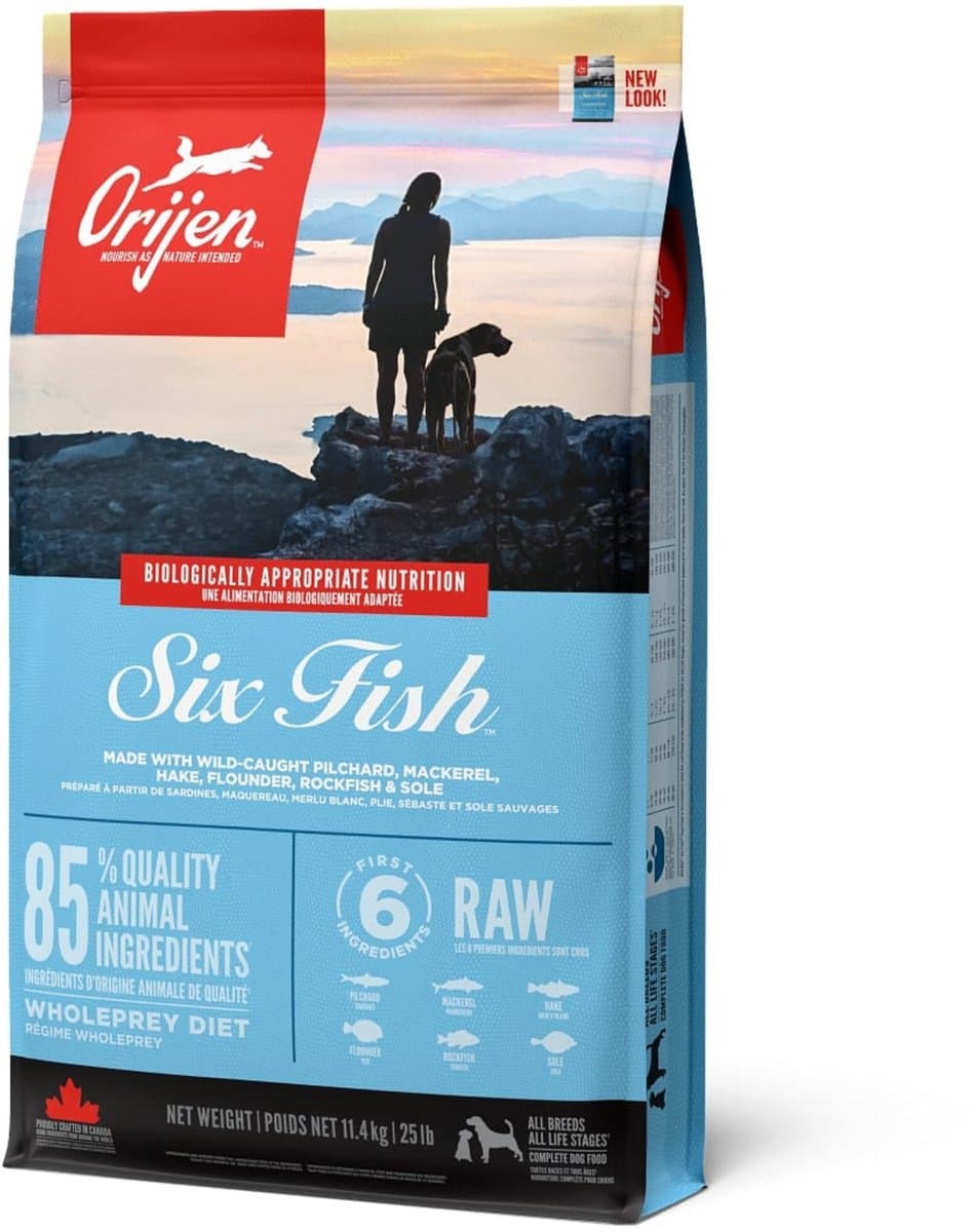 Orijen Whole Prey Six Fish Dog Sardines&Makreel - Hondenvoer - 11.4 kg