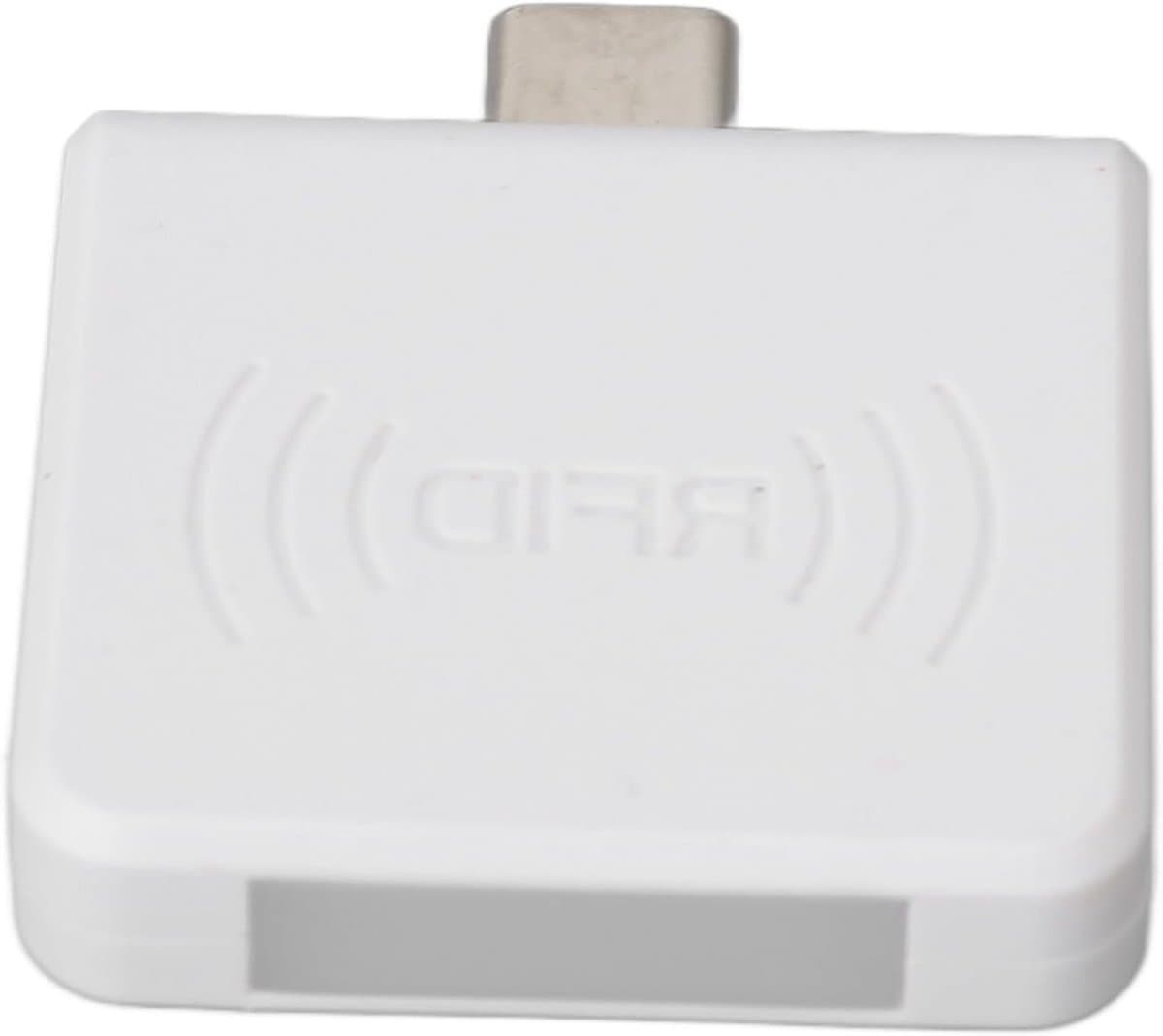 Contactloze NFC Kaartlezer 13.56MHz Type C voor Smartphone en Tablet - Wit, Identificatie en Gegevensoverdracht