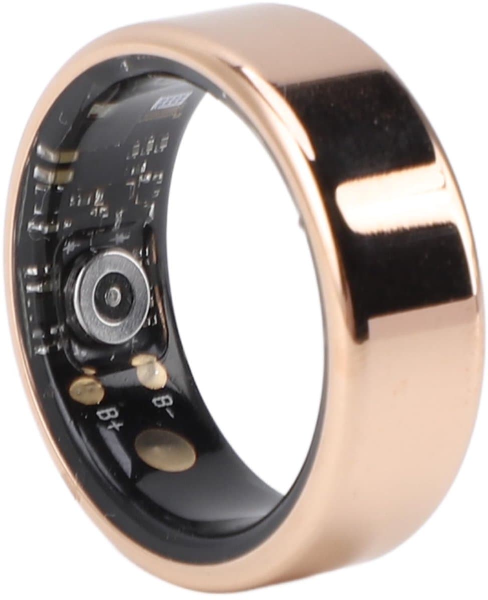 Jhubersproducts - Smart Ring - Health Tracker - Fitness Tracker met Stappenteller - Goud - Gezondheidsring - Compatibel met Android - Maat 11