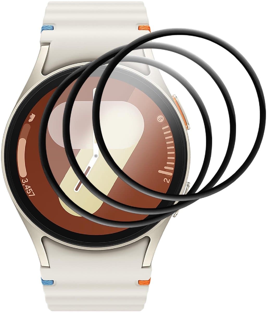 Dailygoods - Schermbeschermer Samsung Galaxy Watch 7 40 mm - Volledige dekking - Bubbelbestendig - Slijtvast - Bescherming voor smartwatch - Composiet