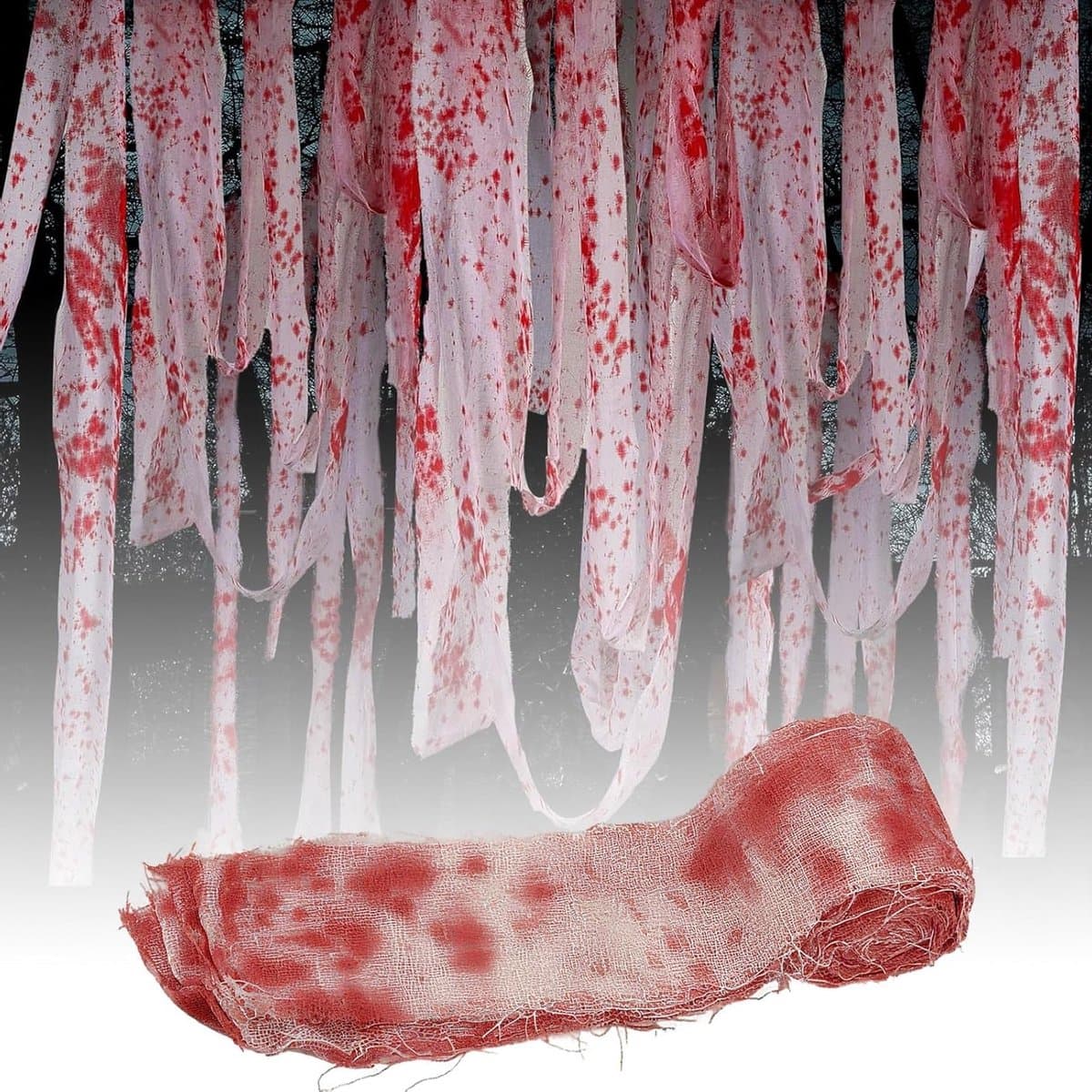 Horror Mummie Mesh voor Halloween Decoraties, Geschikt voor Feesten, Theater en Cosplay Evenementen (8 cm x 10 m)