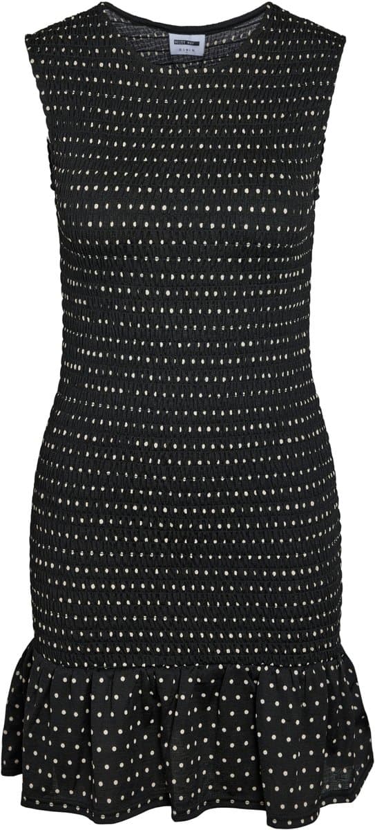 Noisy may Jurk Nmbea Smock Short Peplum Dress Jrs 27037326 Black/birch Dots Dames Maat - XL