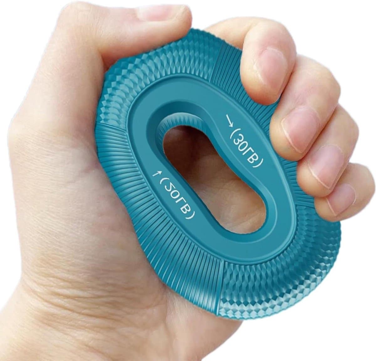 Grijpkracht Ring - Hand Trainer - Kracht Opbouwen - Dubbele Kracht - 82 Gram - Blauw