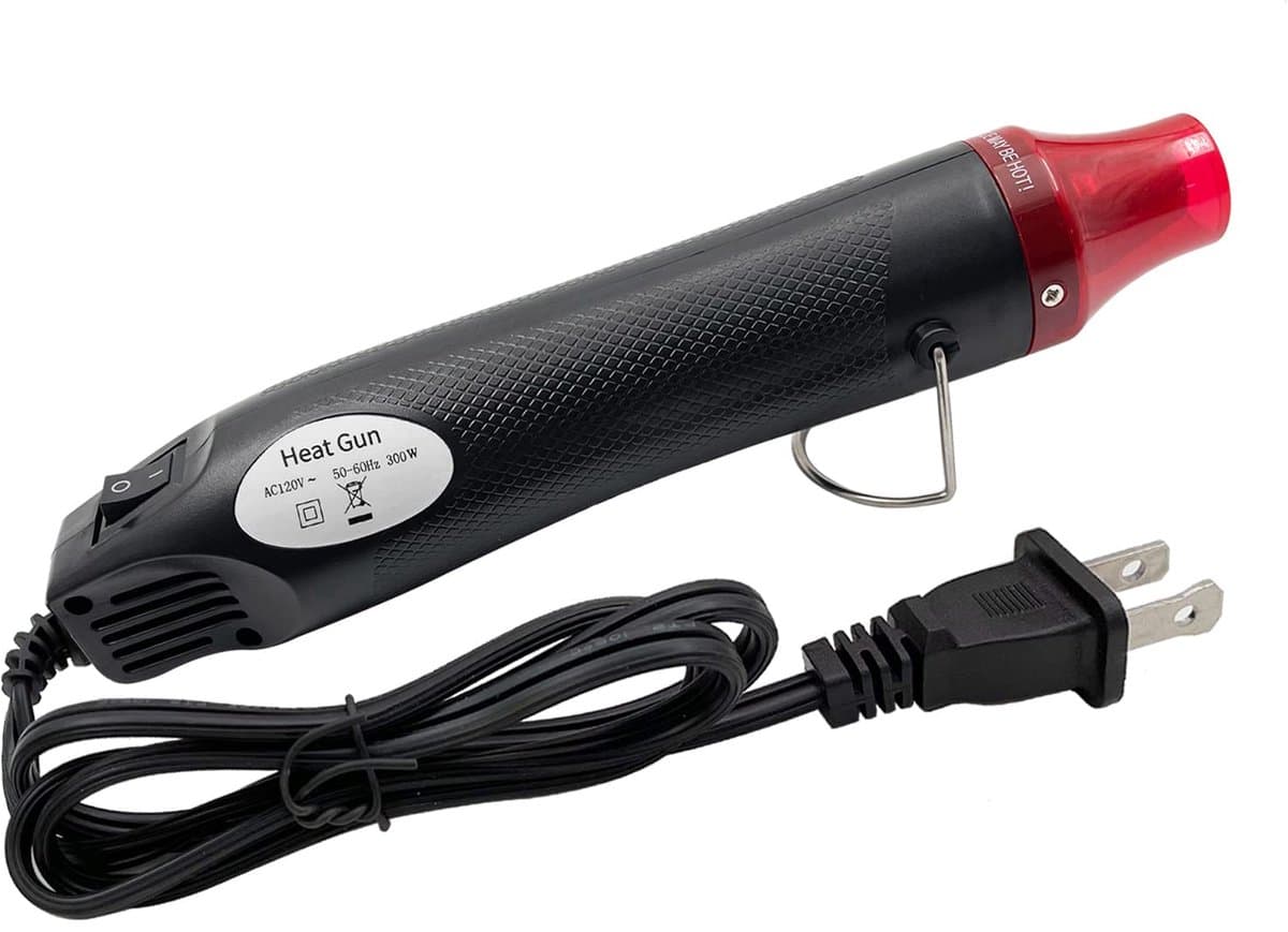 carmdering - Mini Heteluchtpistool - Warmtepistool - Draagbare Luchtverhitter - Snelle Opwarming Tot 200°C - Ergonomisch Ontwerp - RVS En ABS - Lichtgewicht En Duurzaam - Ideaal Voor Embossing En Krimpfolie - 1 Stuk
