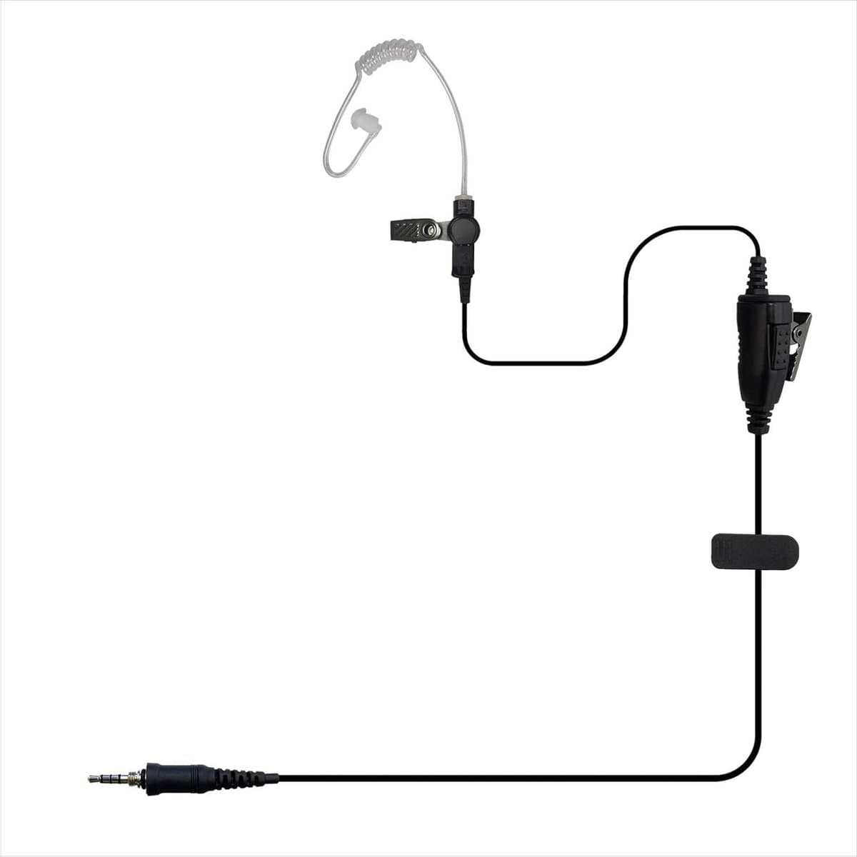 Oortje Communicatie Set - Headset PTT Mic - Radio Communicatie - Duidelijke Luchtbuis - 1 Stuk - Zwart