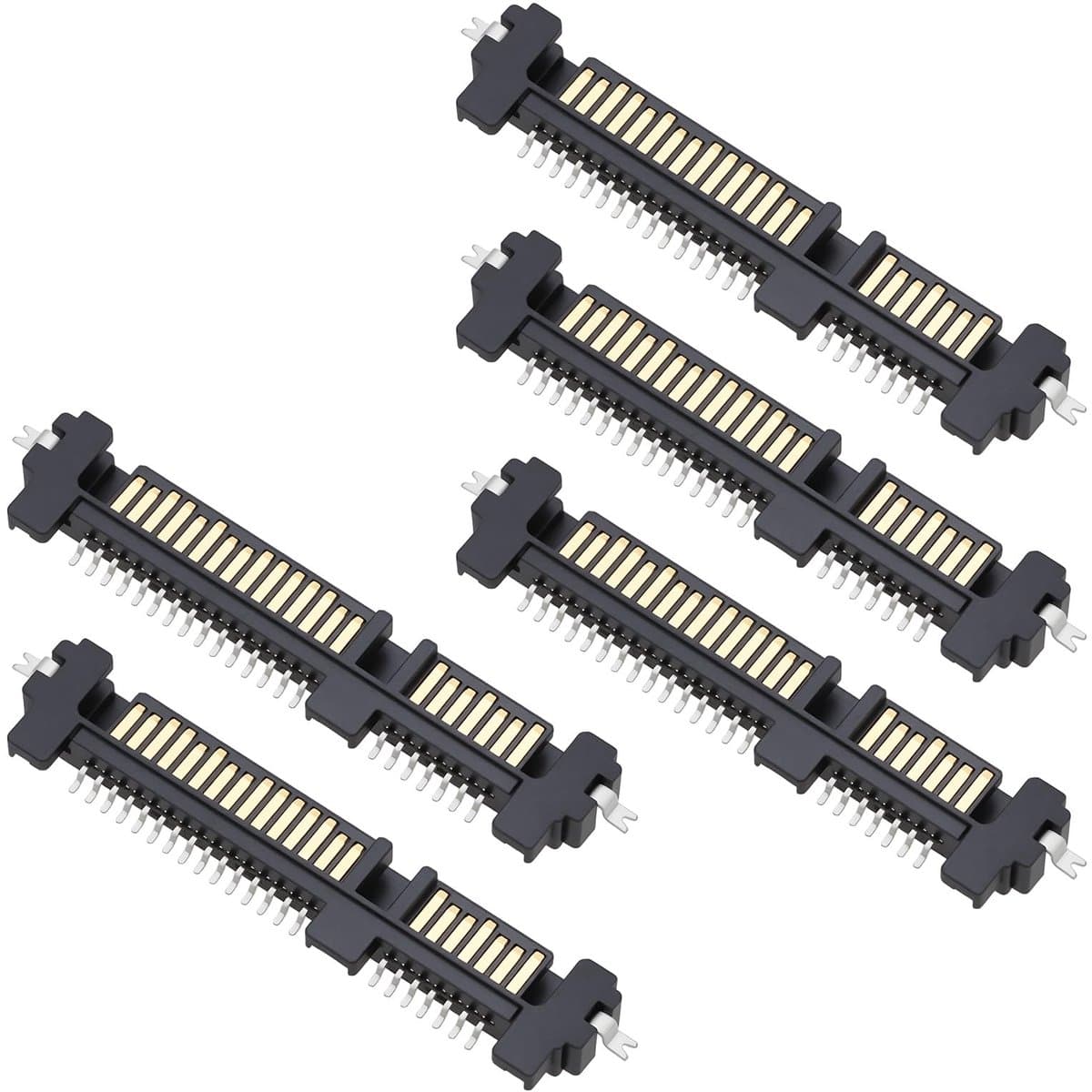 Dailygoods - 5 Stuks 22-Pin SATA Mannelijke Socket Connector voor Laptop SSD
