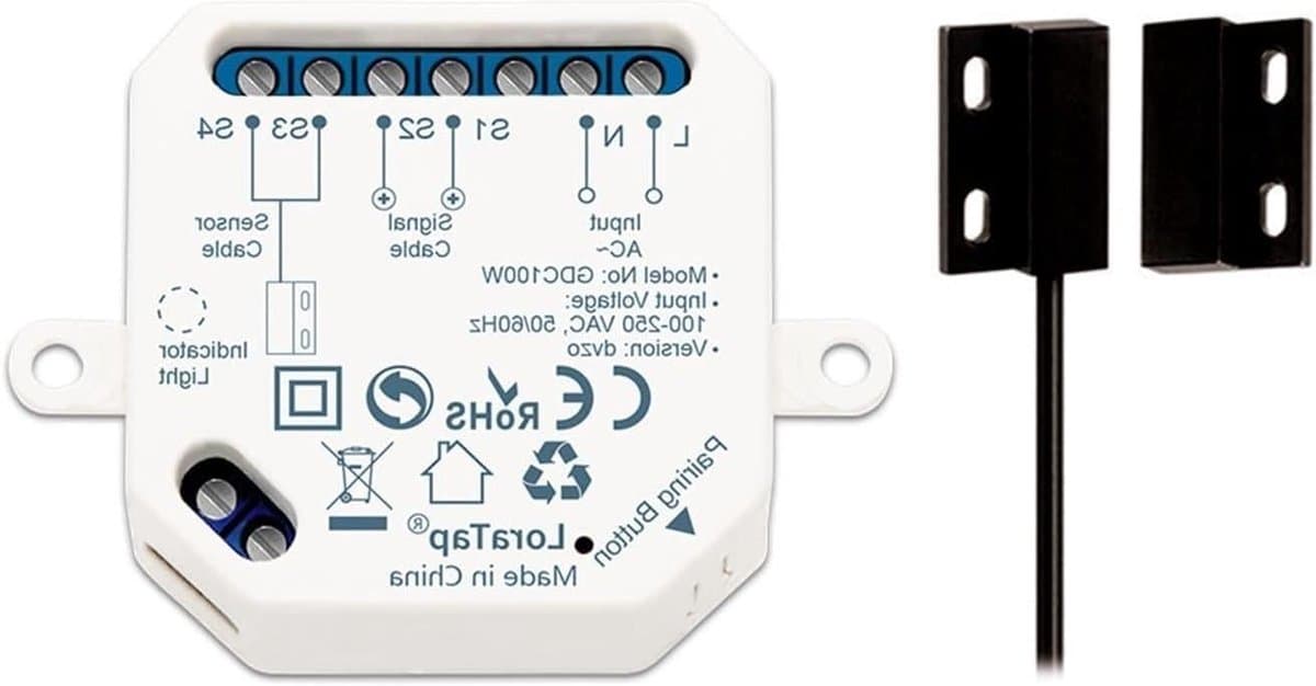 Garagedeur Sensor - Garagedeur Opener Controller - Garagedeur Slim Maken - App en Spraakbediening - 48mm x 47mm x 22mm